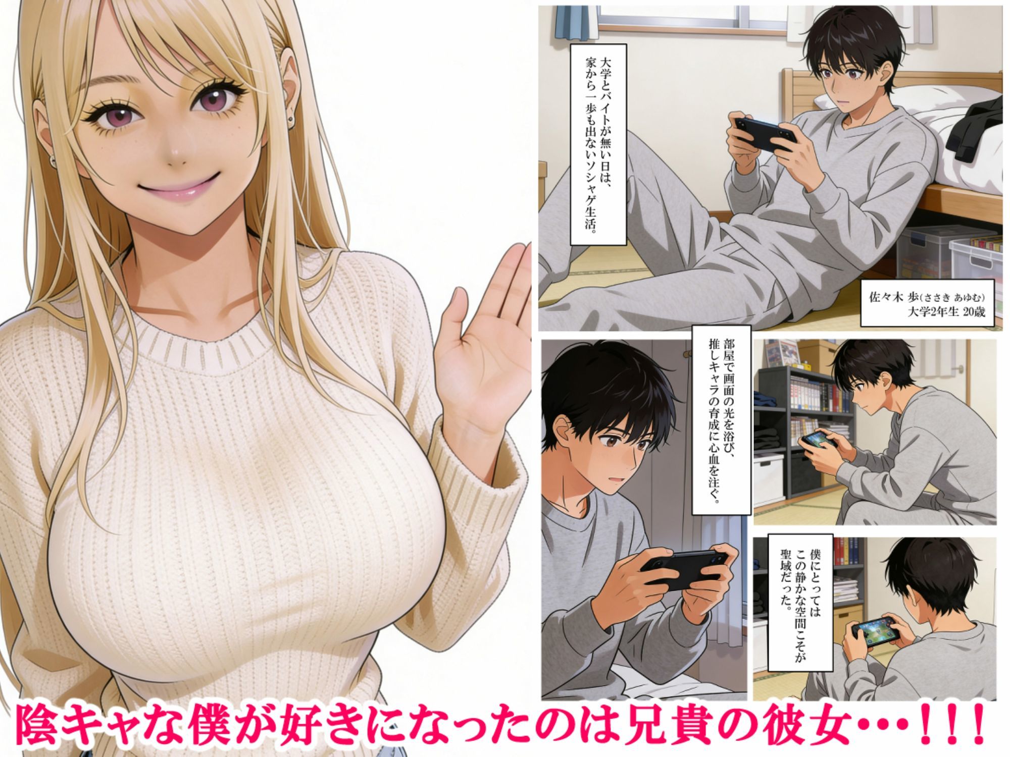 兄貴のメスギャル彼女がエロすぎて、えぐい。 - サンプル画像 1