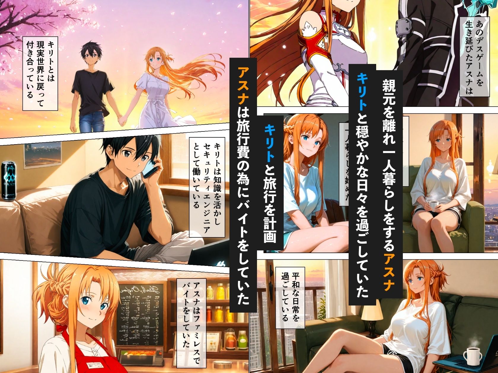 仕事ができないキモ男にアスナが弱みを握られて寝取られる話 - サンプル画像 1