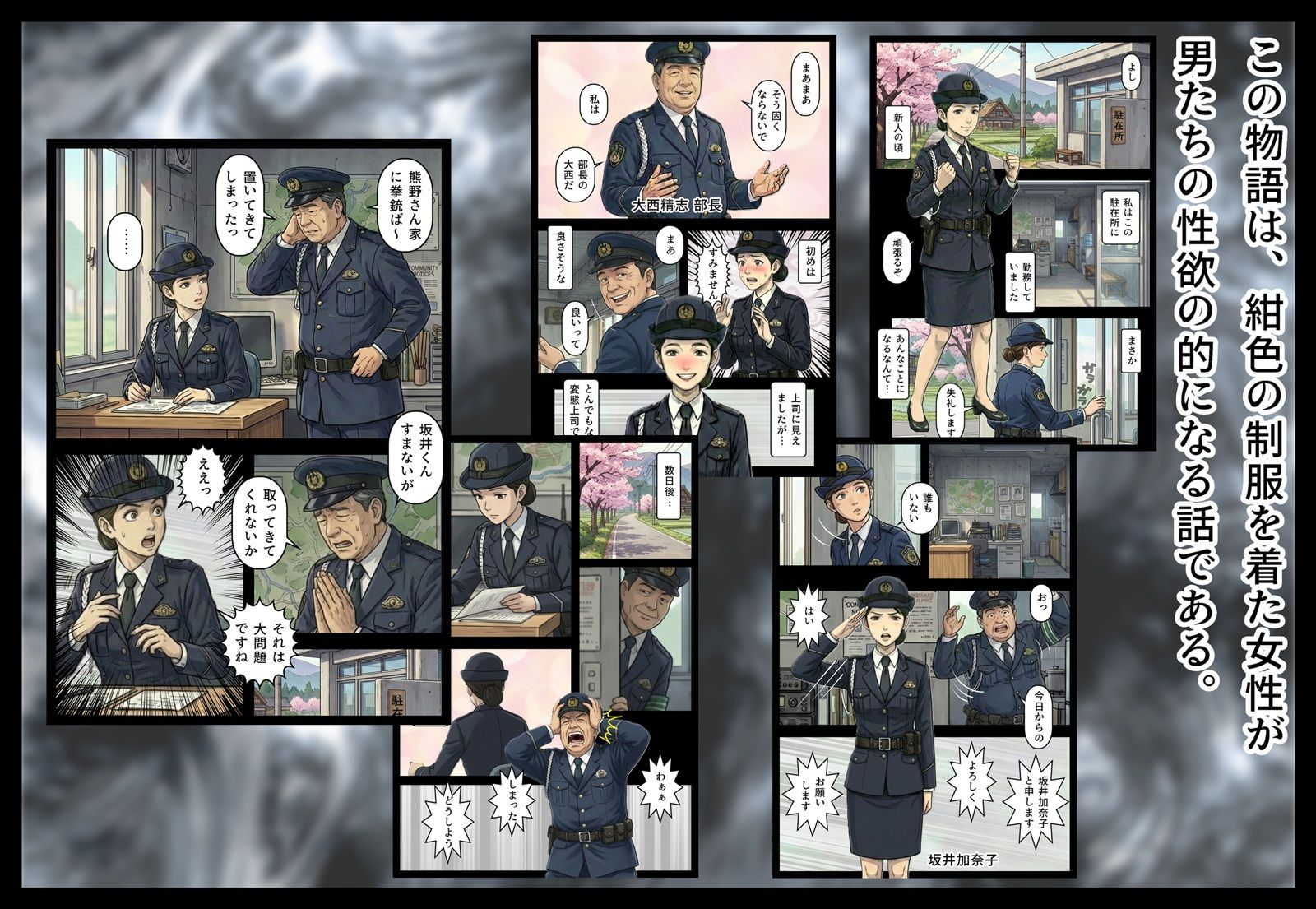 汚された紺色制服の女2 - サンプル画像 1