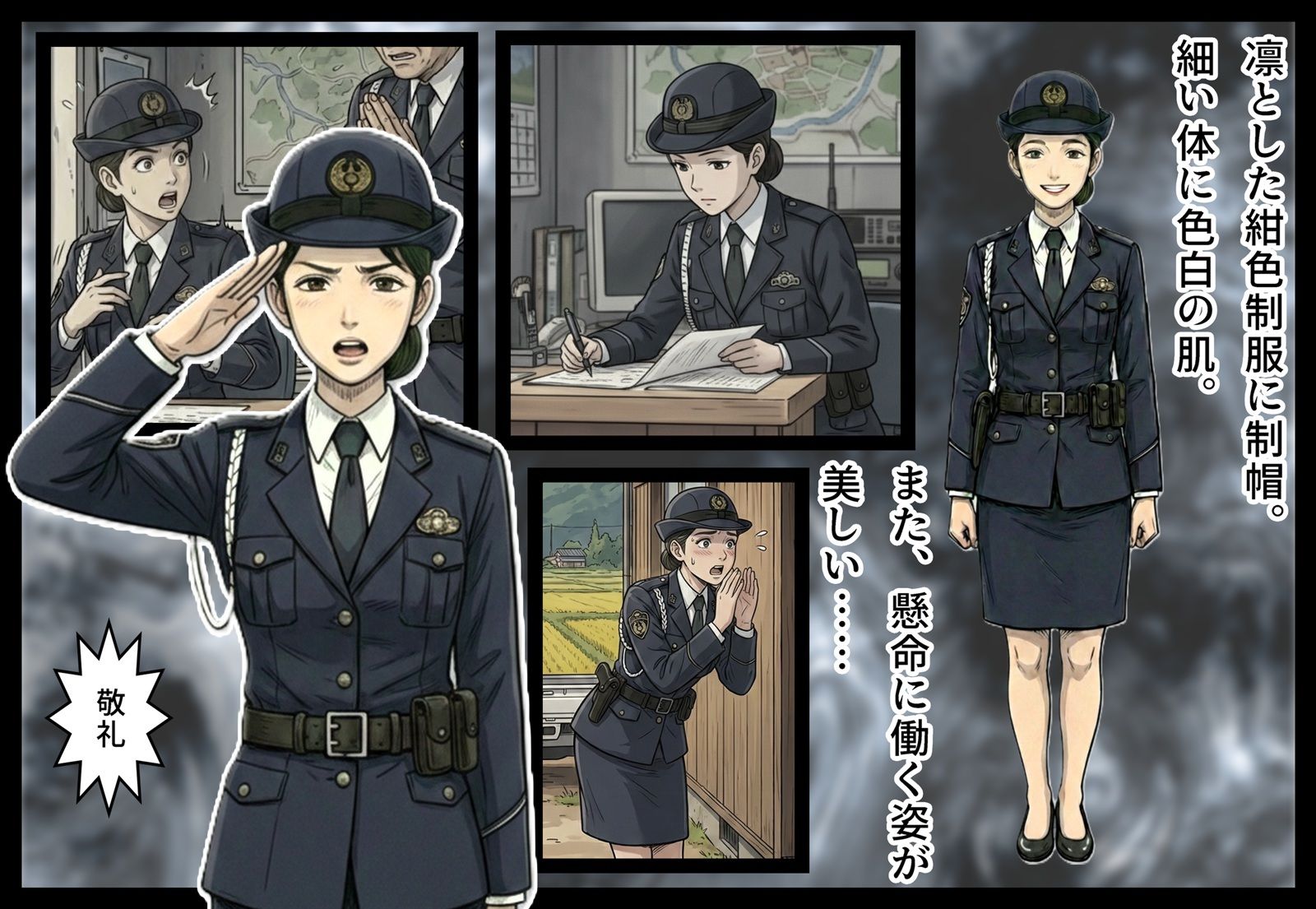 汚された紺色制服の女2 - サンプル画像 2