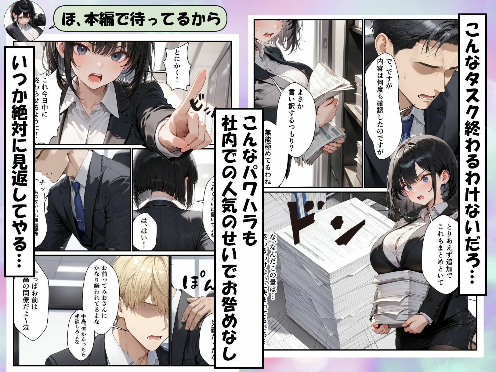 パワハラ女上司のエロ垢がばれて専用オナホになる話 - サンプル画像 2