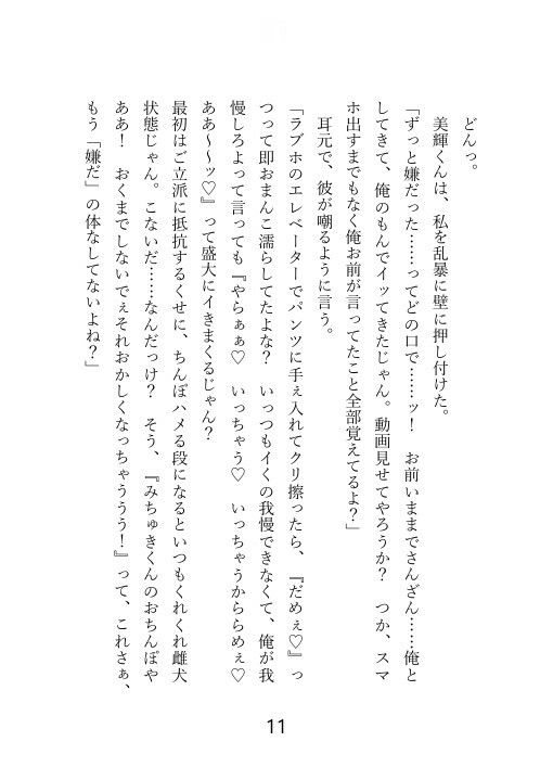 【ノベル】クズセフレに別れを切り出したら、ぶちギレ濃厚セックスされて、本命だとわからされちゃった話 - サンプル画像 1