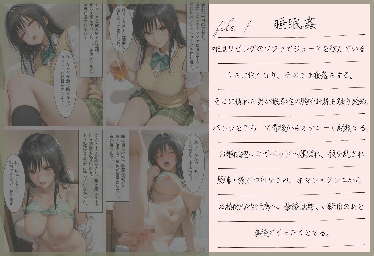 狙われた3人の女子校生 - サンプル画像 1