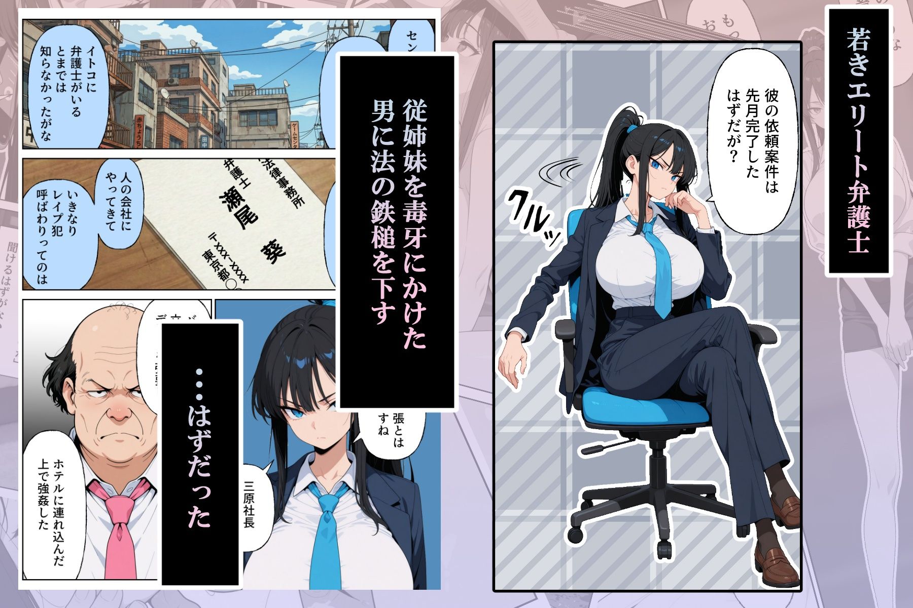 性犯罪者と戦う女弁護士 自分がハメられてメス堕ち人生終了 - サンプル画像 2