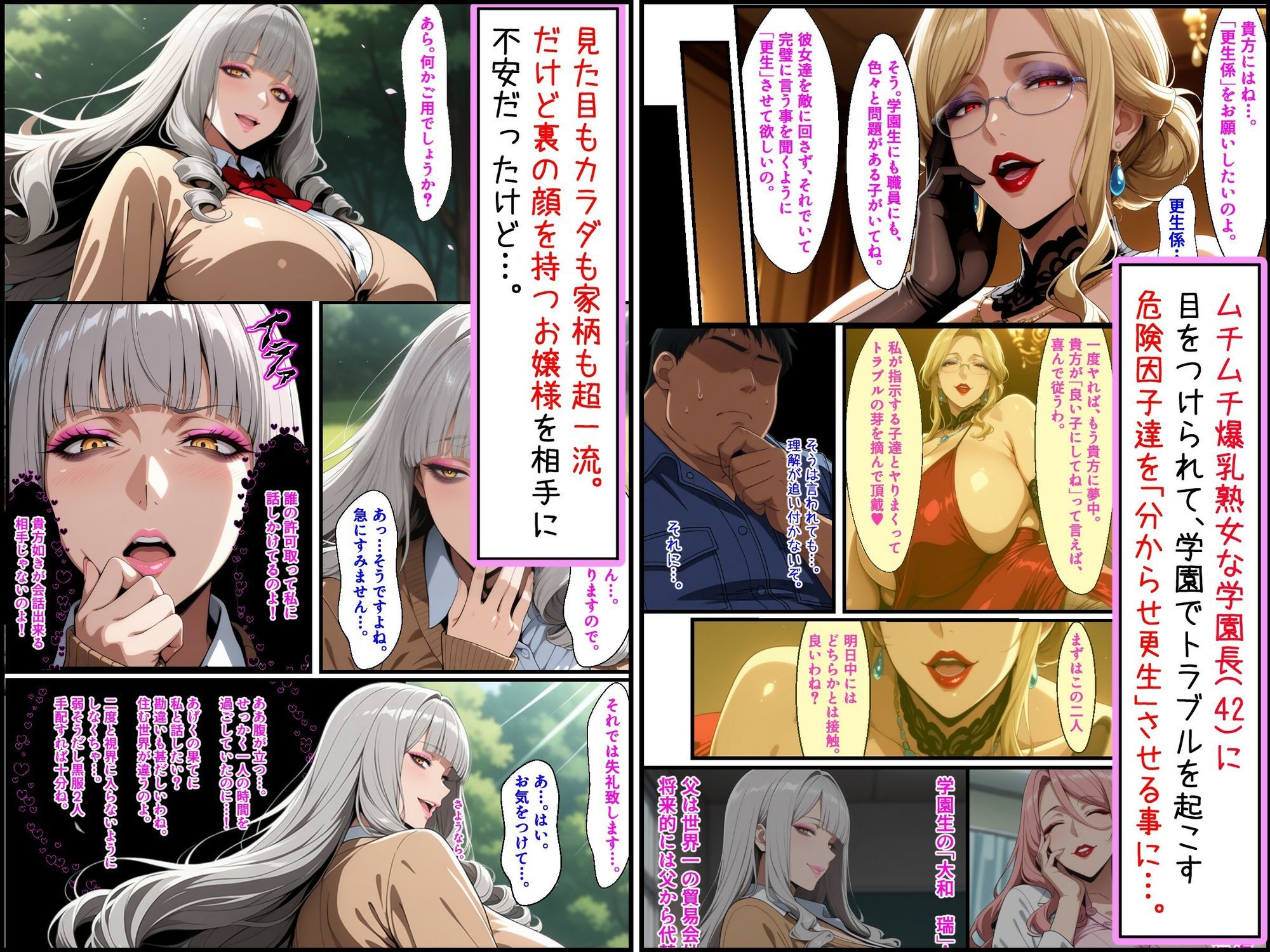 爆乳お嬢様もドスケベ熟女も特異体質で更生させる！学園長も先生もメイドも学園生も完堕ちさせてラブラブする話 - サンプル画像 3