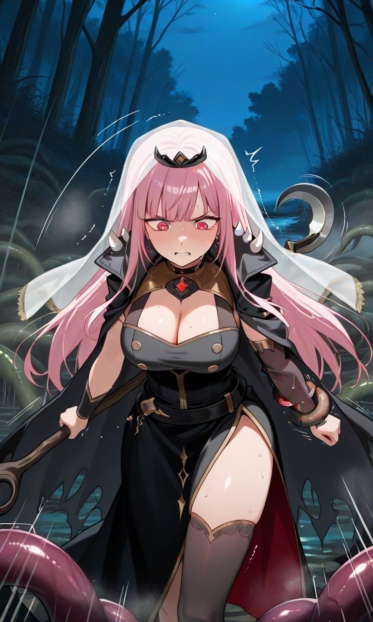 「く…化け物との忌み子なんていやぁ！！」Vtuber森カ◯オペがモンスター討伐で返り討ちにあって無理矢理異種姦されて妊娠させられちゃう話 - サンプル画像 6