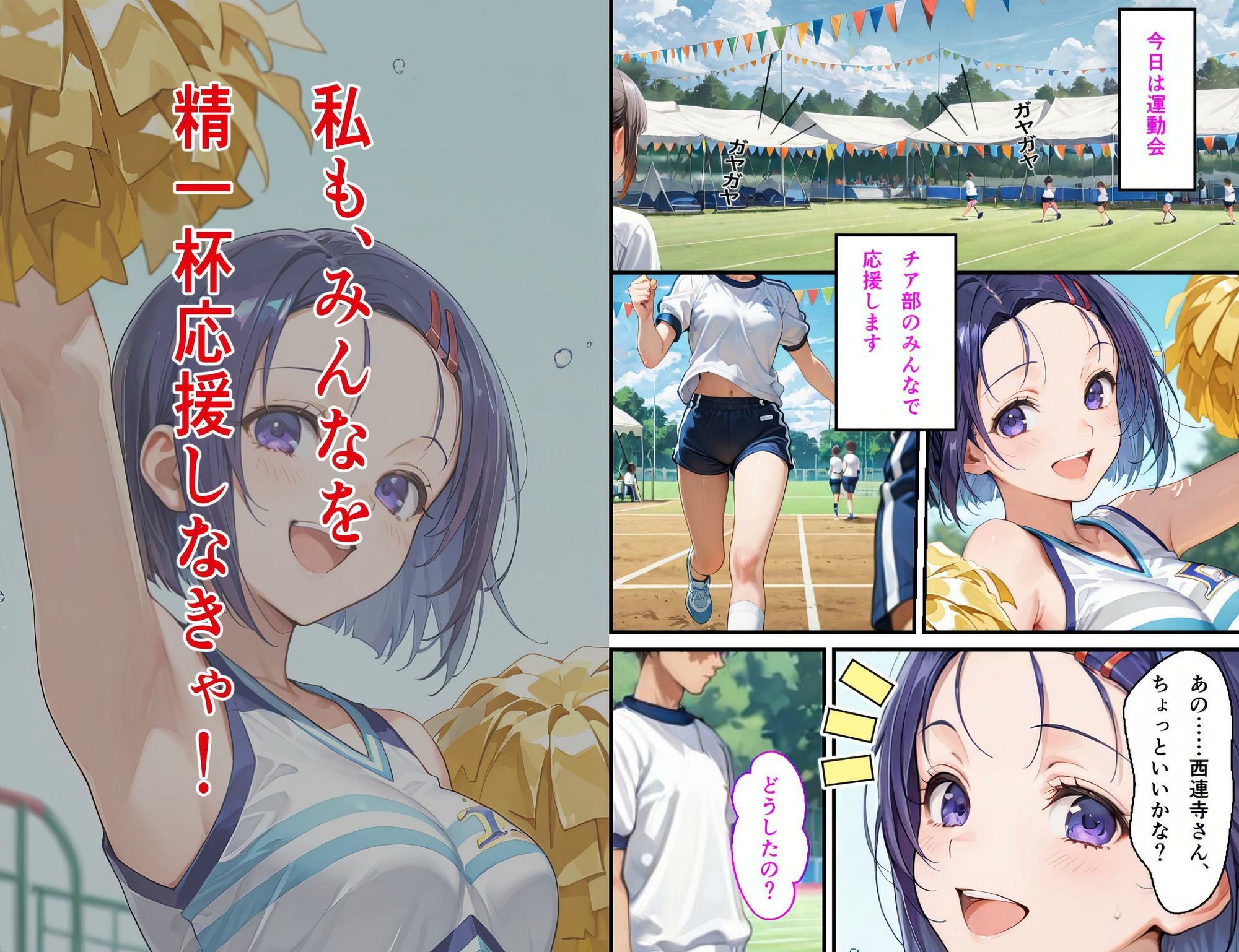 西連〇春菜 学園の悲劇 3 運動会編 〜逃げ場のない喧騒、図書室の悪夢再び〜 - サンプル画像 1