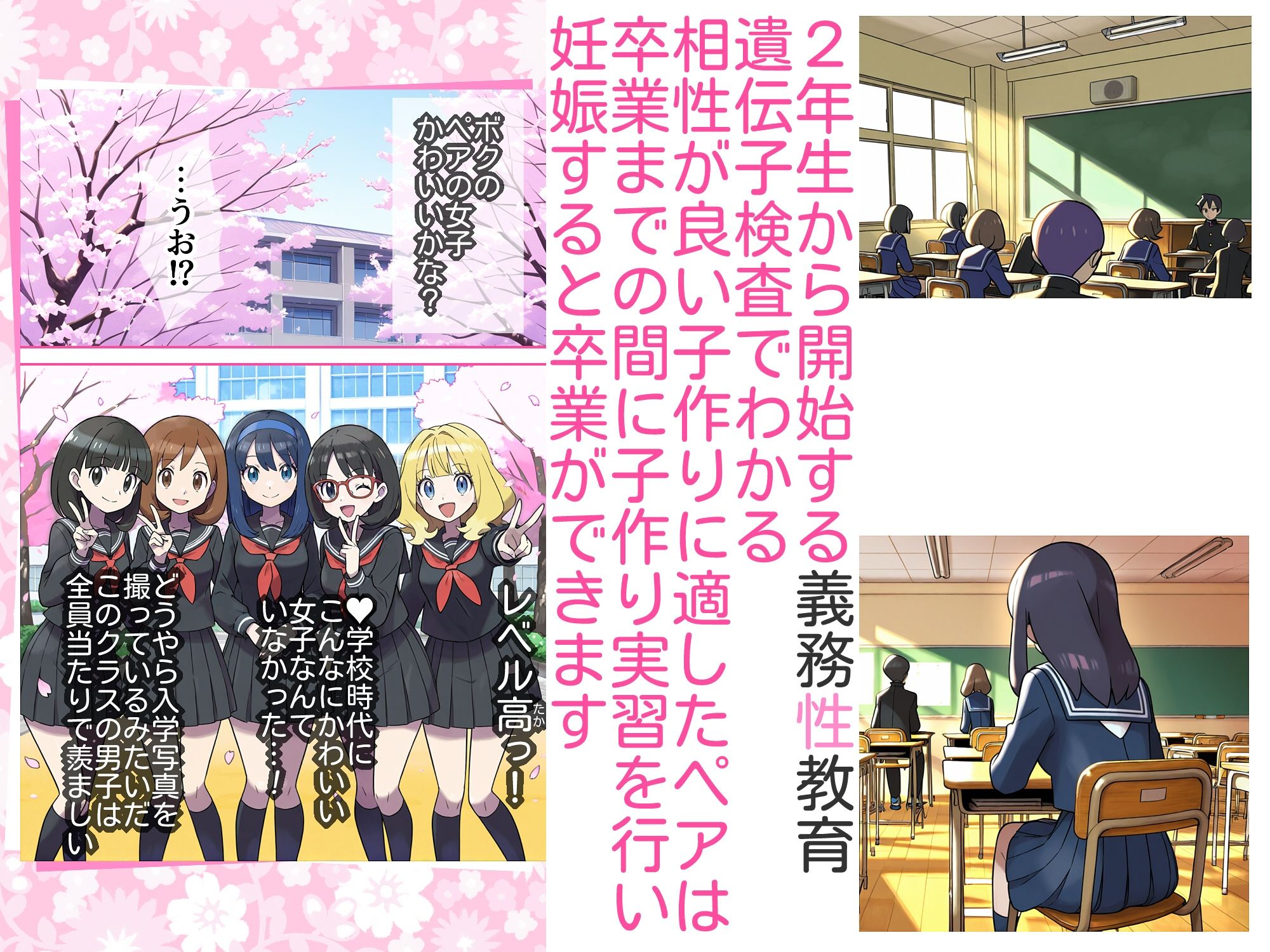 【ショート版】義務性教育〜妊娠すると卒業できる学校〜 - サンプル画像 2