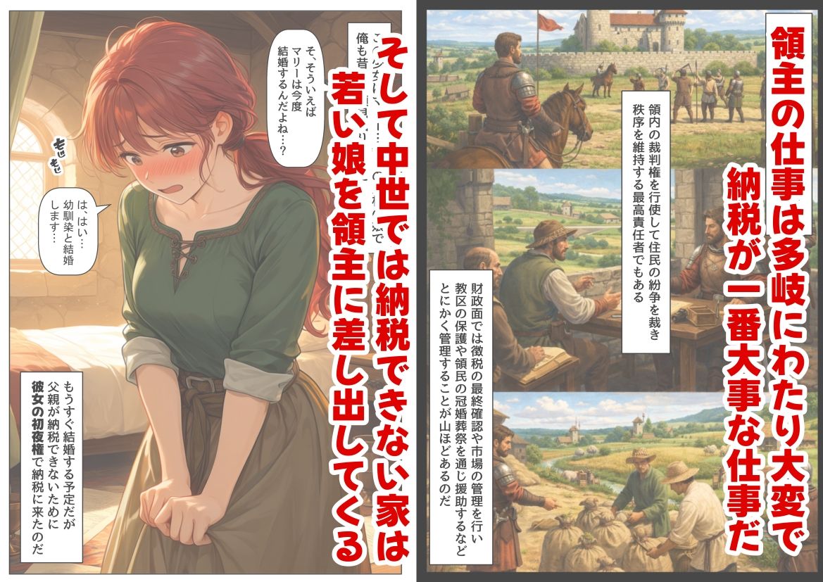 中世領主に転生した俺は、【初夜権】で処女を抱きまくる - サンプル画像 3