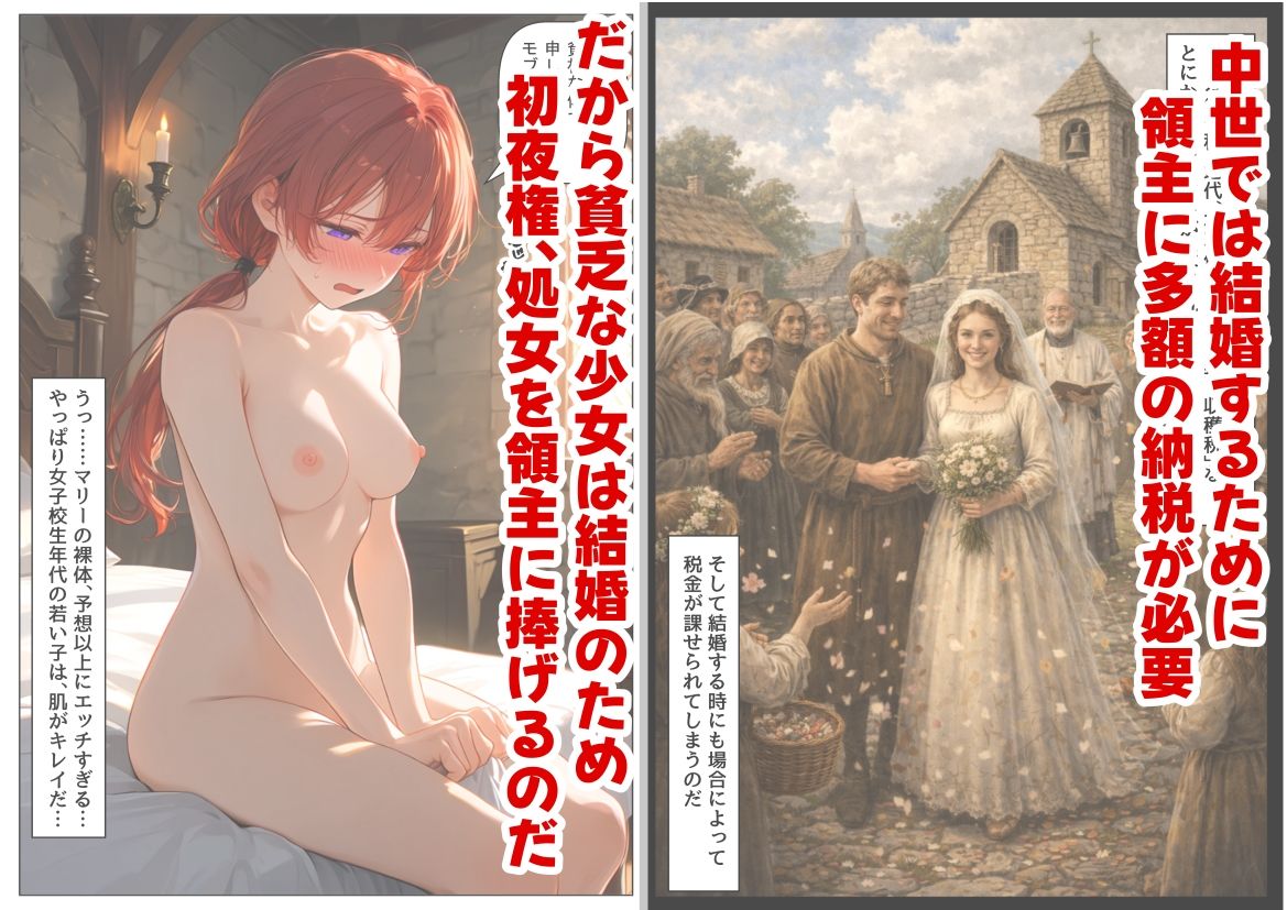 中世領主に転生した俺は、【初夜権】で処女を抱きまくる - サンプル画像 4