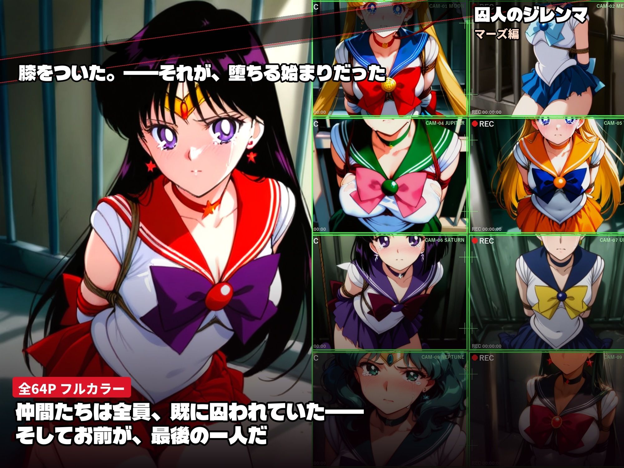 囚われたセーラーヒロイン達。囚人のジレンマ 仲間を守るために膝をついた。――それが、堕ちる始まりだった - サンプル画像 1