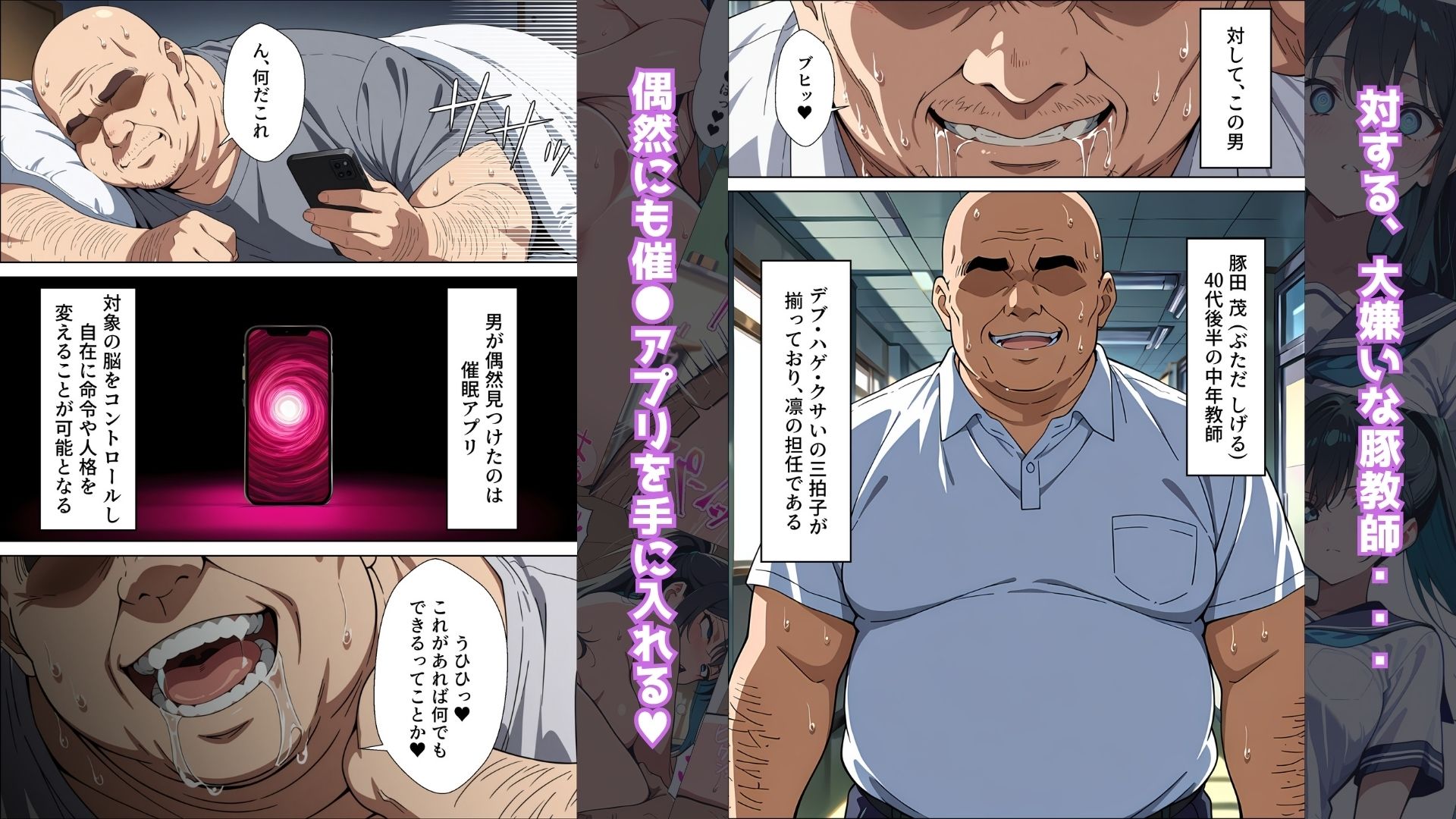 【催●アプリ】〜清楚な生徒会長が大嫌いな豚教師に常識改変されておち●ぽ大好きにさせられる話〜 - サンプル画像 2