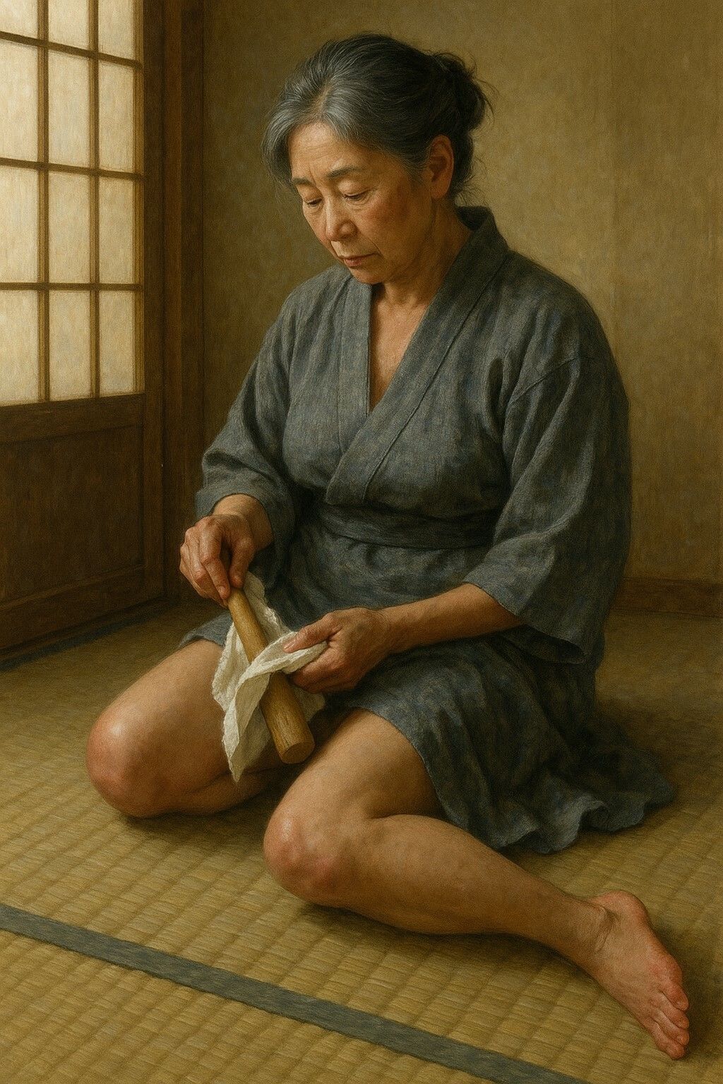 妙子と弘 4  朝の芯仕事──擦って、練って、通す - サンプル画像 6