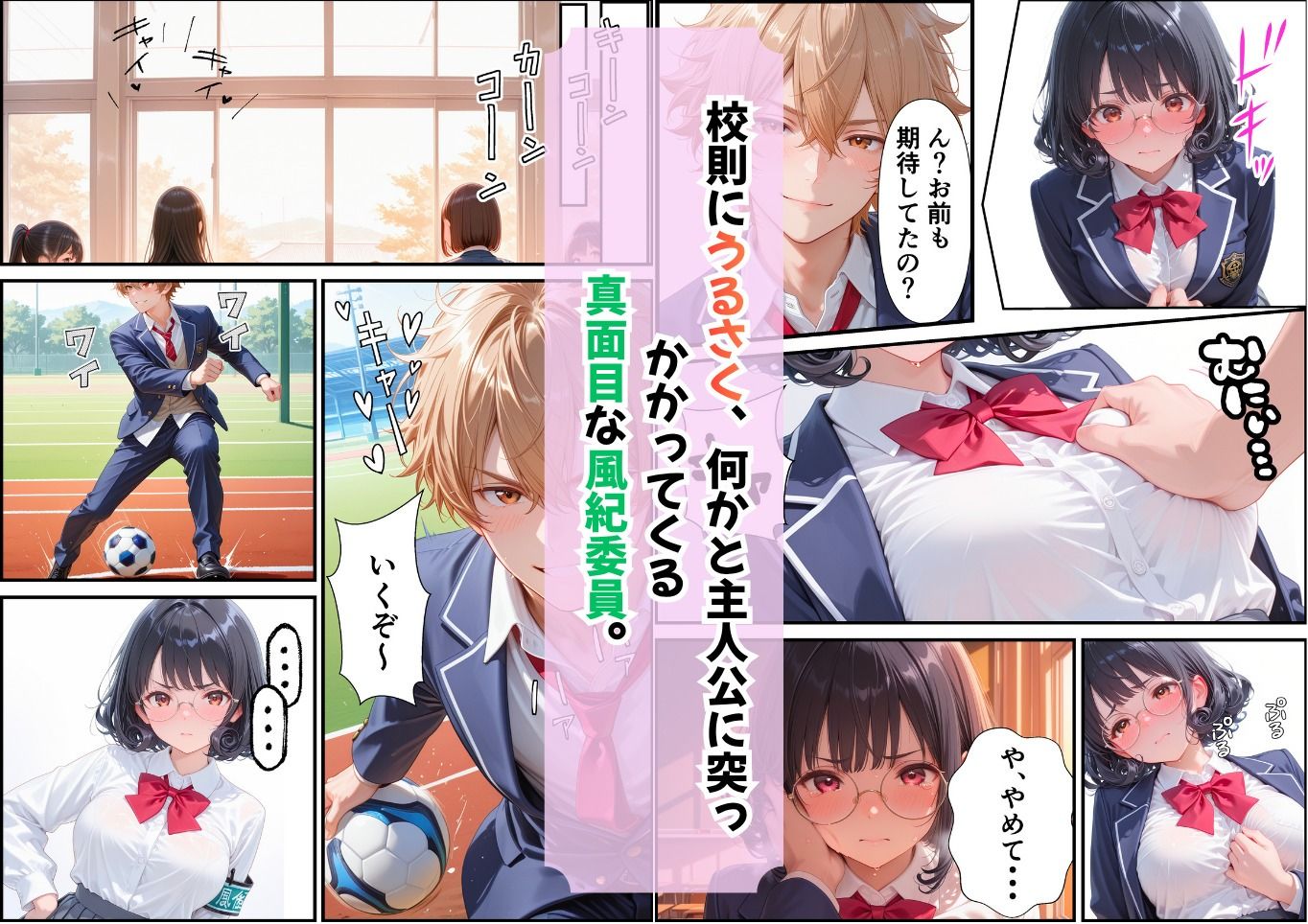 うるさい風紀委員をチャラ男が従順な彼女にするまで - サンプル画像 1