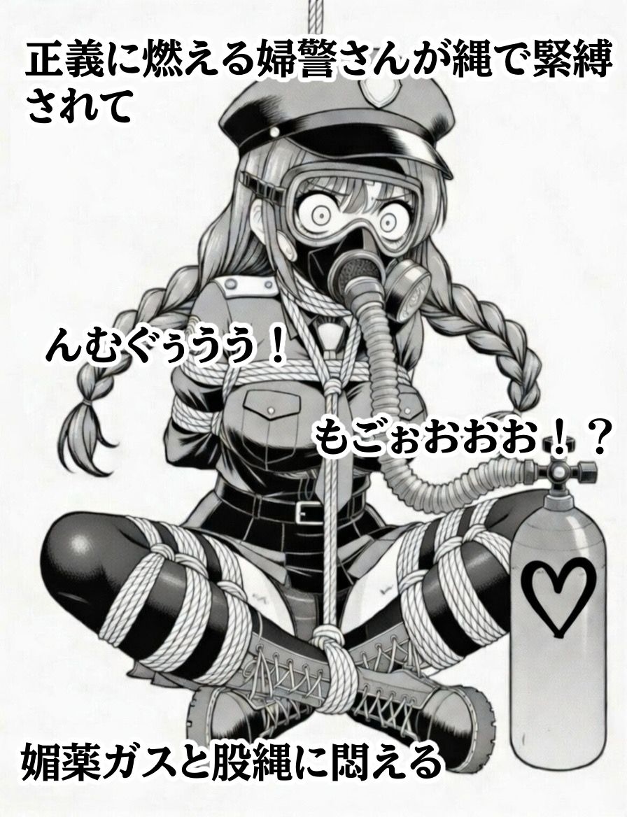 正義の婦警とわがまま令嬢の連縛【猿轡】【媚薬ガス】【股縄絶頂】 - サンプル画像 1