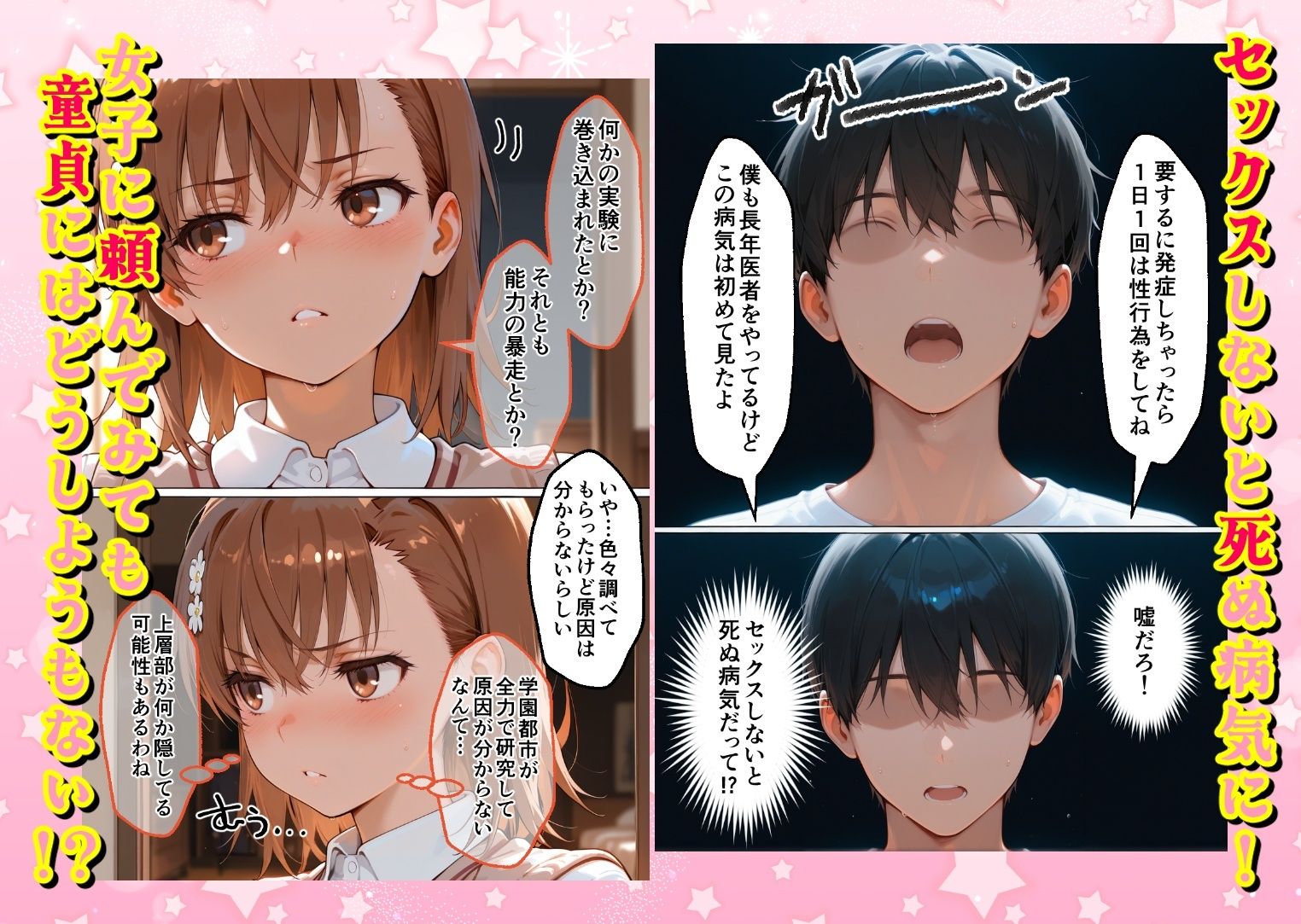 ヌプヌプしないと〇ぬ病気になりハメまくり救済（はーと）ハーレム性活 僕の部屋がヤリ部屋化…！？ 能力者編 - サンプル画像 1