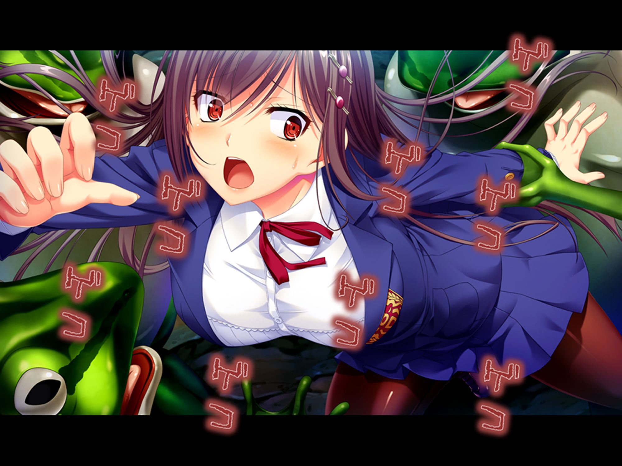 巨大生物に絡め取られた少女がネバトロ攻めで快楽堕ち  ＜総集編＞ - サンプル画像 2