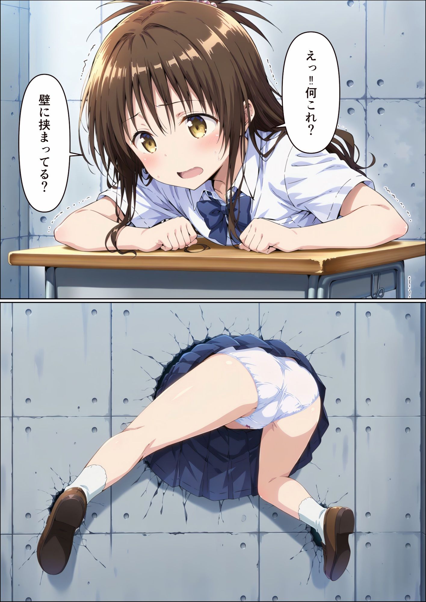 壁越しにエッチな物理実験をされる話！ - サンプル画像 3