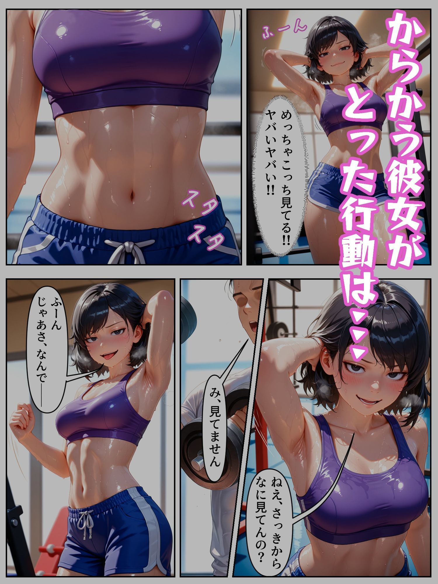 ジムで筋トレ中だった変態お姉さんのトロマンに生ハメ生中出しで着床させる - サンプル画像 5