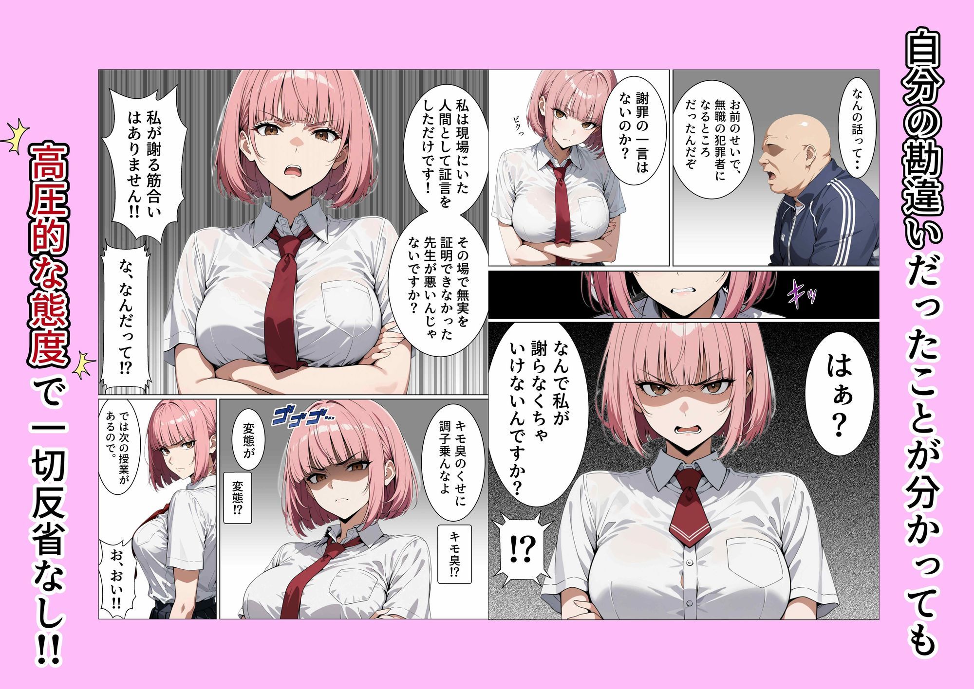 高圧的な一軍女子を乳首責めと強●フェラで分からせてアヘ顔ダブピ謝罪で快楽堕ちさせた話 - サンプル画像 3
