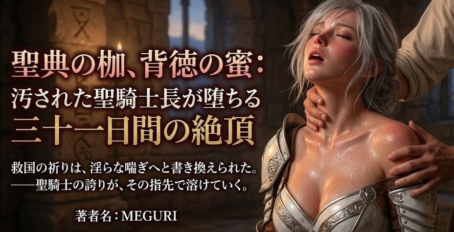 『聖典の枷、背徳の蜜:汚された聖騎士長が堕ちる三十一日間の絶頂』 - サンプル画像 1