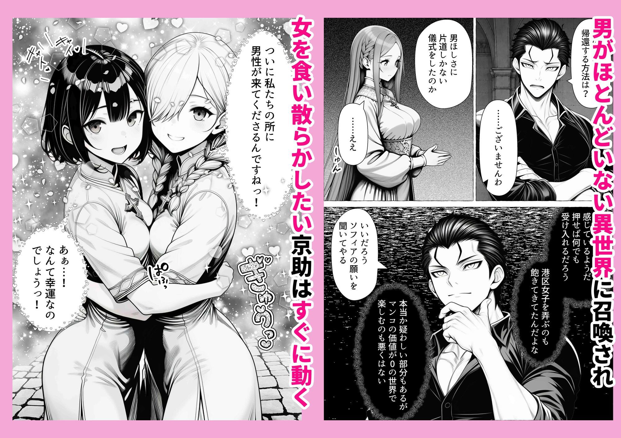 男が1％しかいない異世界で美少女ハーレムを作る話 - サンプル画像 1