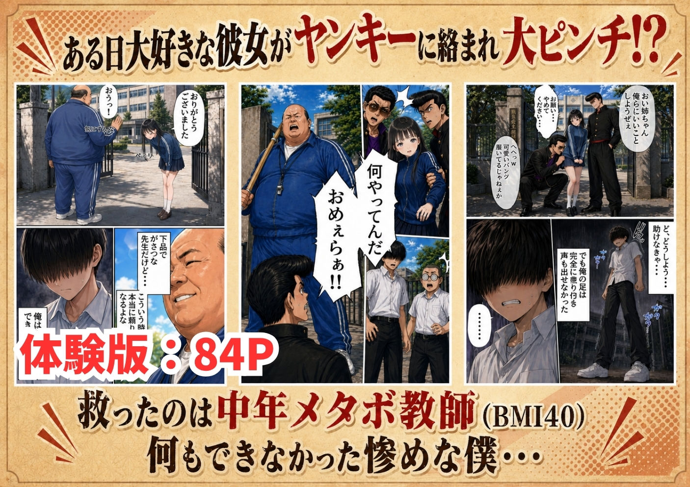 【昭和編】想いを寄せていたクラスメイトが中年メタボ教師（BMI40）と肉体関係だった件 - サンプル画像 3
