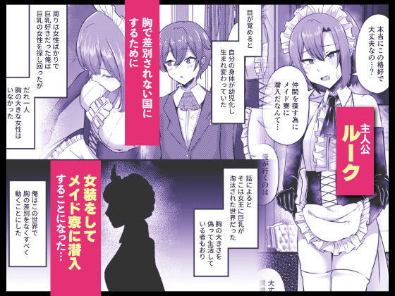 貧乳ユートピアの隠れ巨乳2 〜禁制爆乳バレから始まる王子専属Wメイド種付け教育〜 - サンプル画像 2