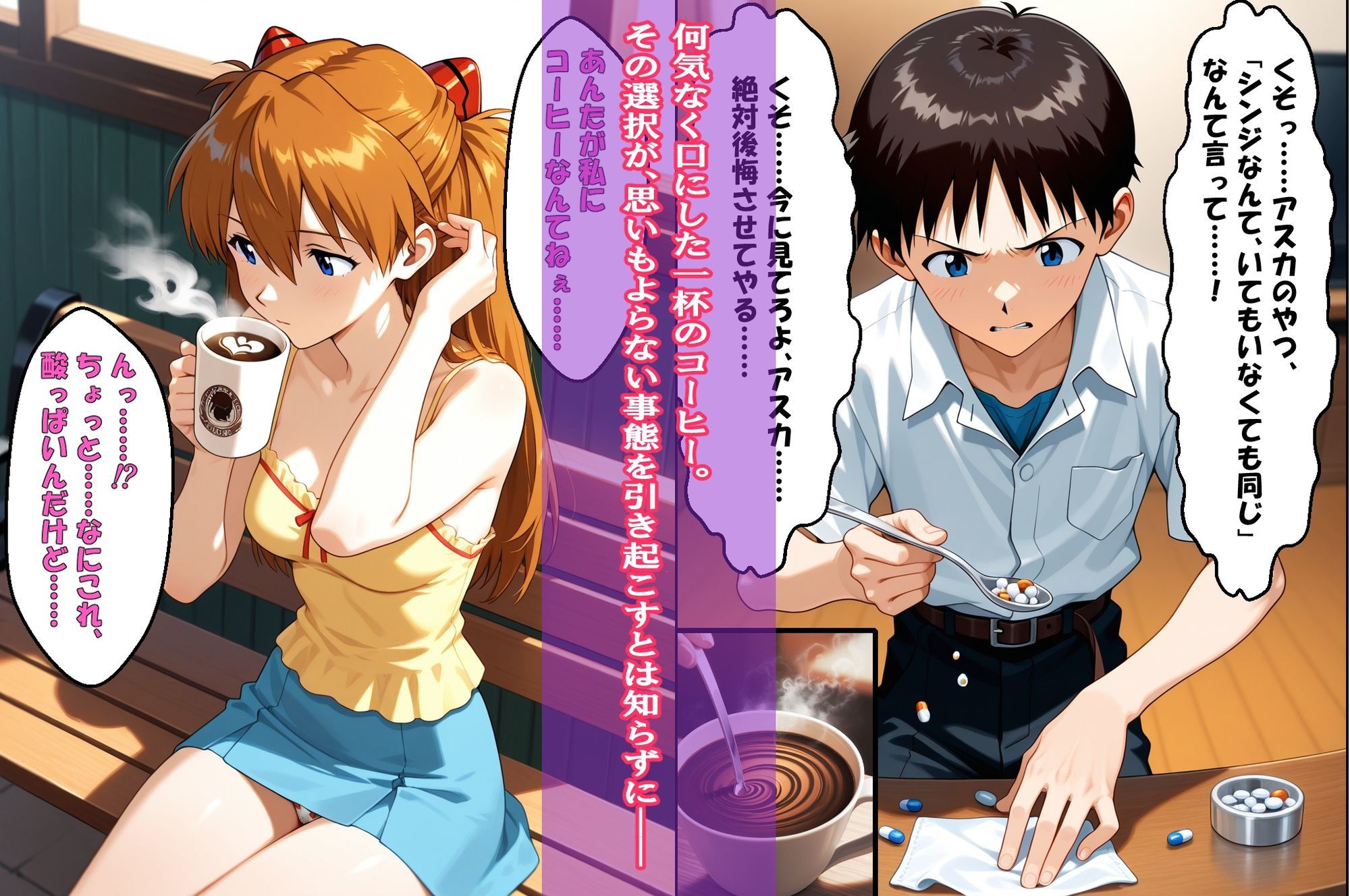 『逃げられない密室、欲望の碇に囚われて』（葛城ミ〇ト）＆『おしっこ限界がまん』（アスカ）2冊セット、動画13本 - サンプル画像 6