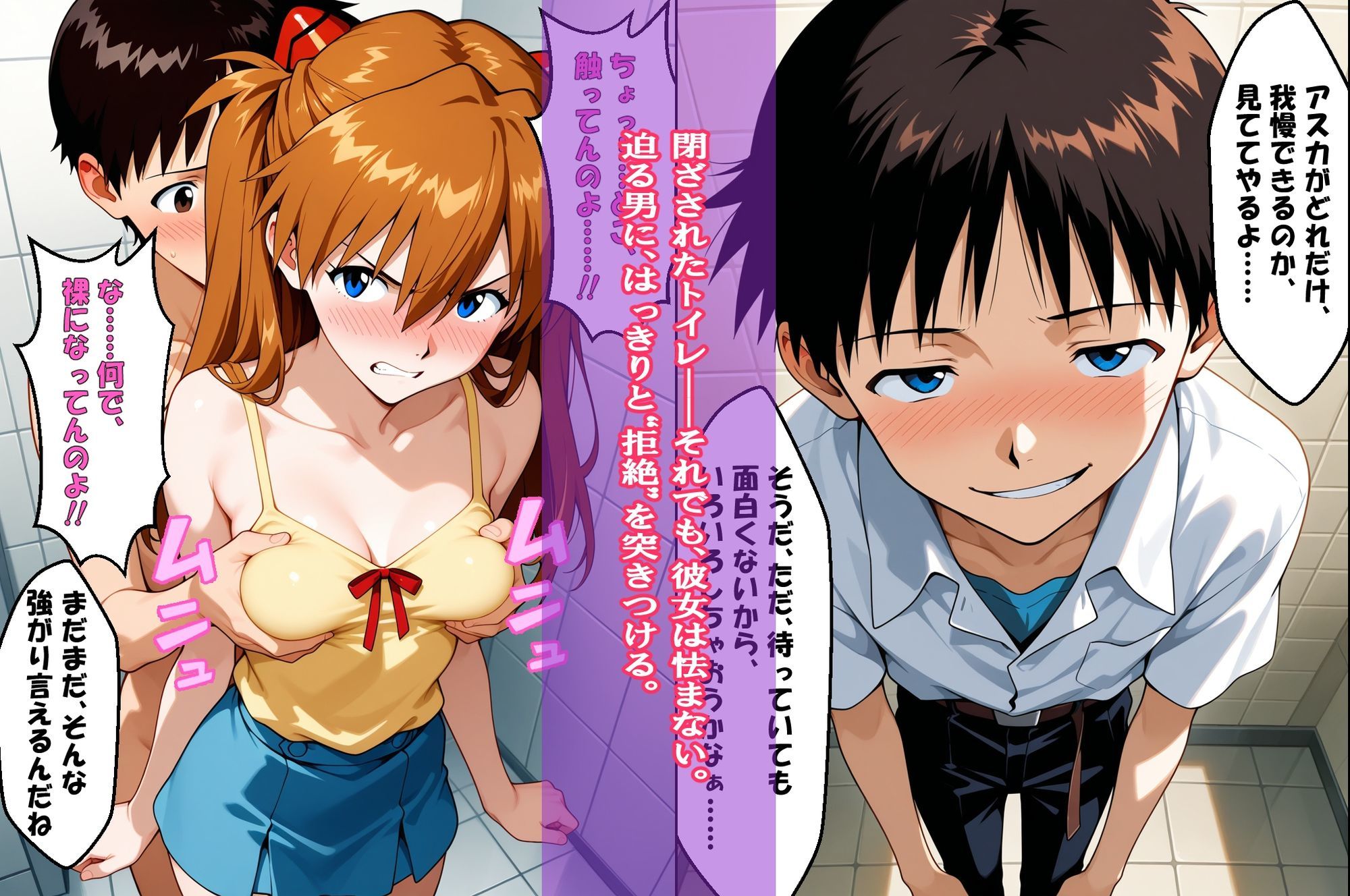 『逃げられない密室、欲望の碇に囚われて』（葛城ミ〇ト）＆『おしっこ限界がまん』（アスカ）2冊セット、動画13本 - サンプル画像 8