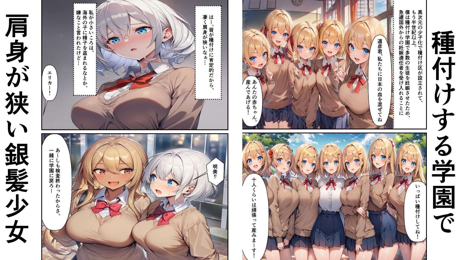 百合和姦寝取り学園2 海外妹分編！ - サンプル画像 1