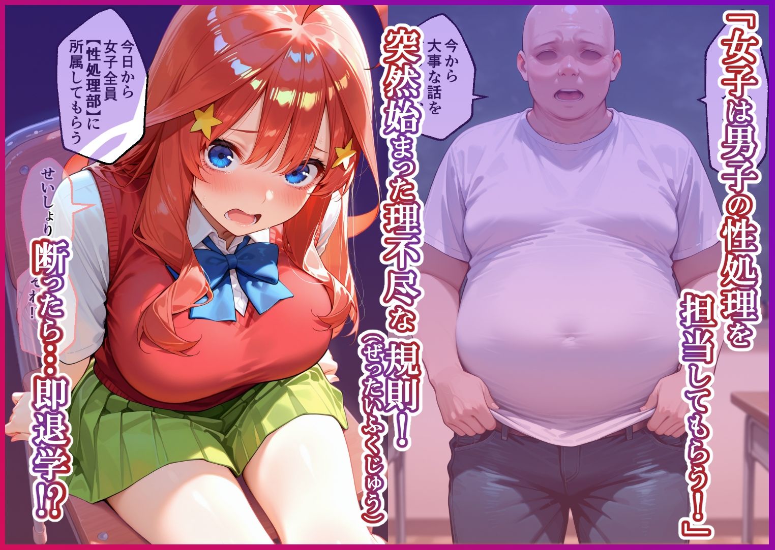S○Xしないと即退学？  今日から全員強●性処理部（はーと）中出しでご奉仕ポイント大量GET快楽堕ち凌●学園 - サンプル画像 1