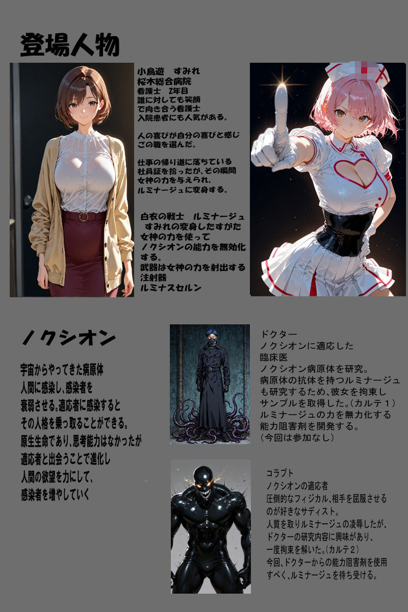 白衣の戦士ルミナージュBADEND  淫欲病棟に堕ちる純白の白衣戦士 - サンプル画像 2