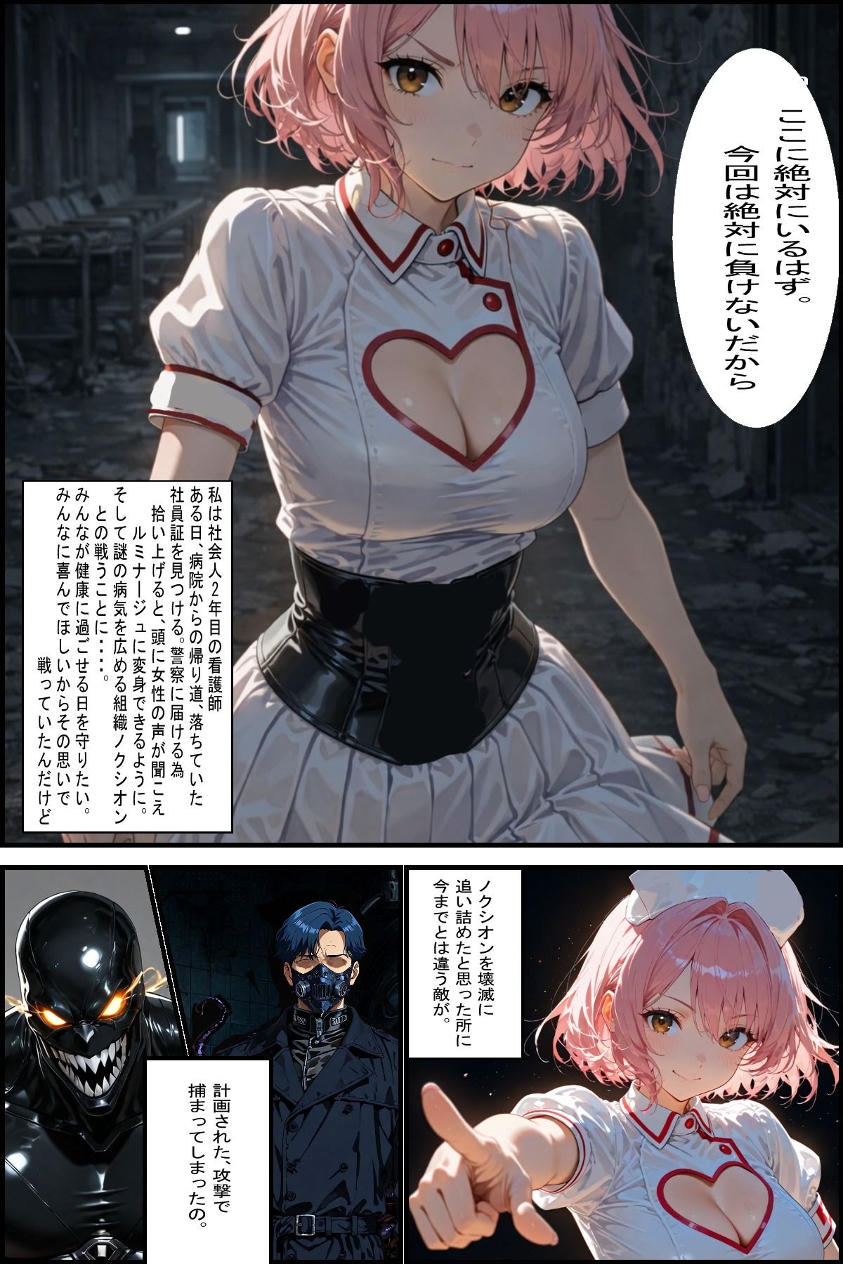 白衣の戦士ルミナージュBADEND  淫欲病棟に堕ちる純白の白衣戦士 - サンプル画像 3