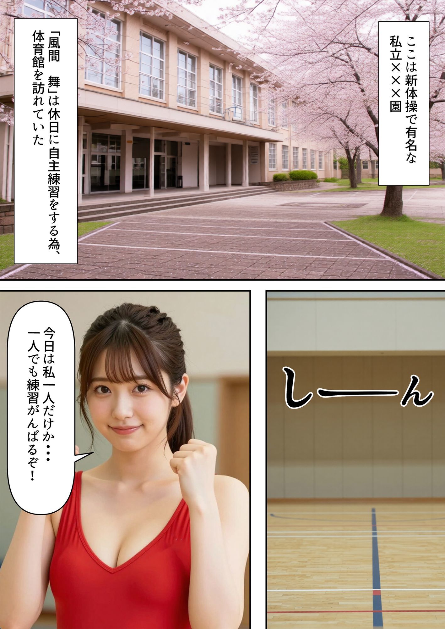 新体操、セクハラコーチの個人レッスン - サンプル画像 1