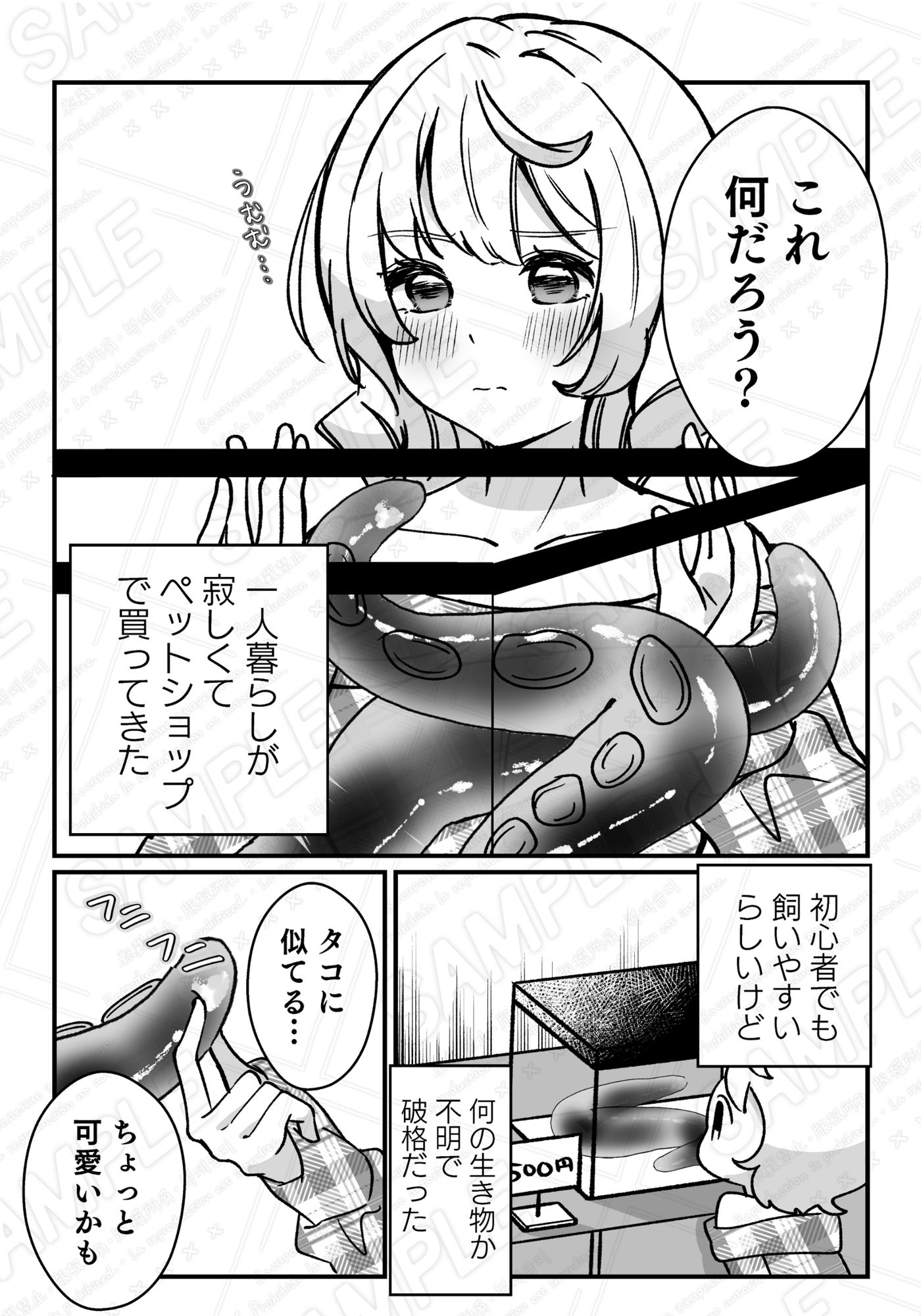 ペットを飼ったら触手の淫魔に襲われちゃいました - サンプル画像 1