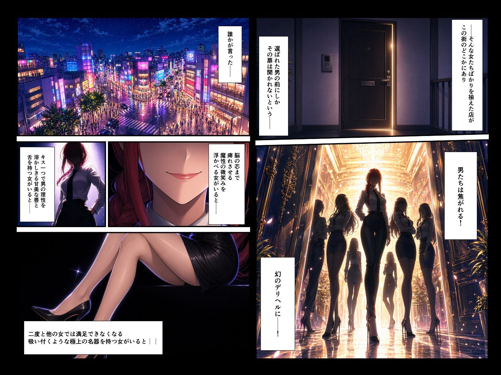 アニメデリヘル マキ◯編 〜赤髪ロングのS系お姉さんデリヘル嬢と朝まで生セックス〜 - サンプル画像 1