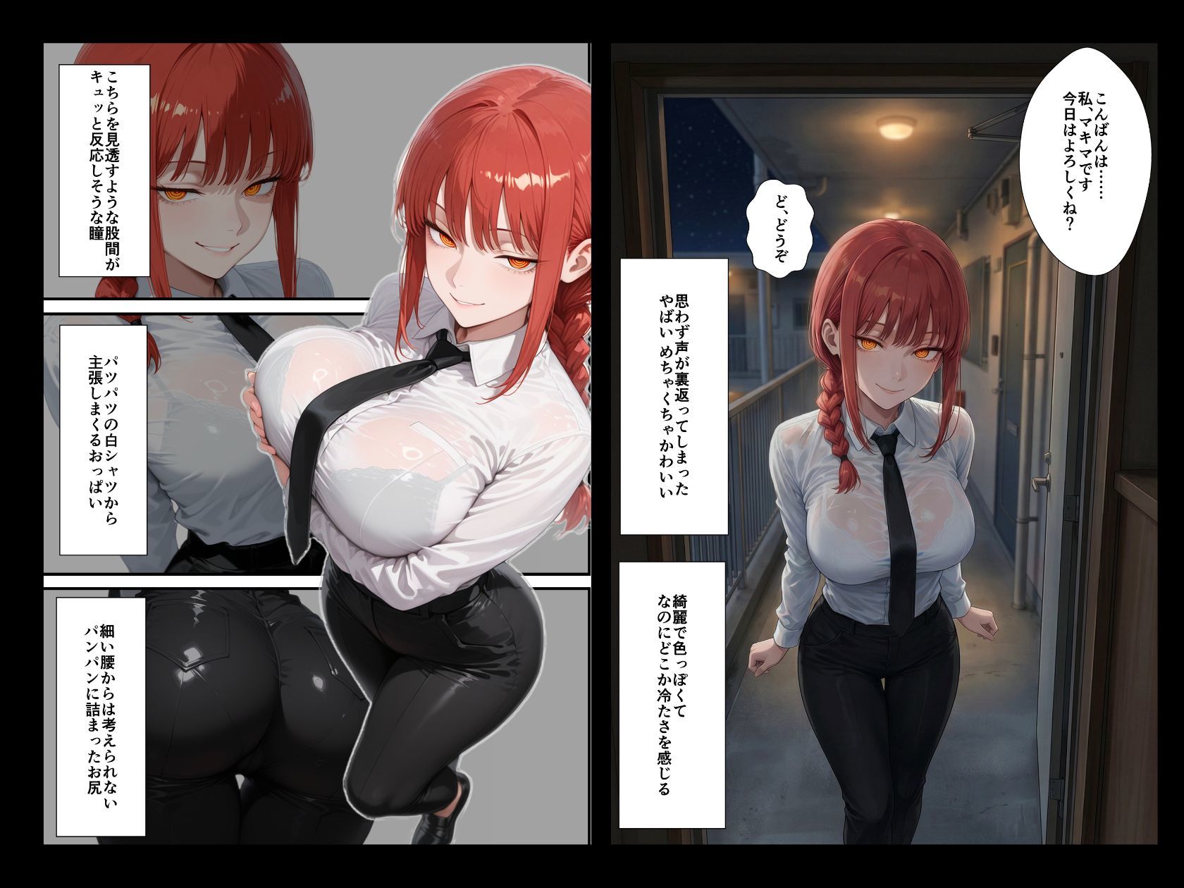アニメデリヘル マキ◯編 〜赤髪ロングのS系お姉さんデリヘル嬢と朝まで生セックス〜 - サンプル画像 4