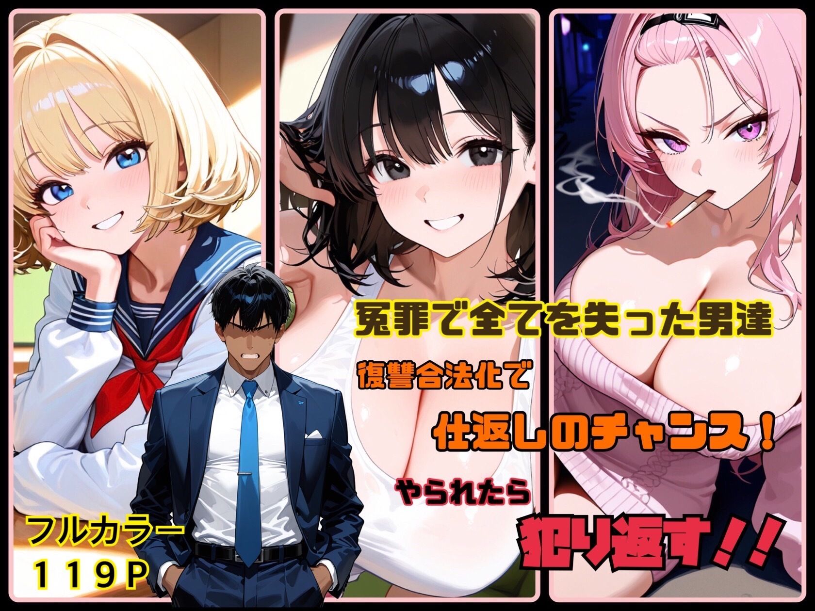 冤罪で全てを失った男達  復讐合法化で仕返しのチャンス！  やられたら犯り返す！！ - サンプル画像 1