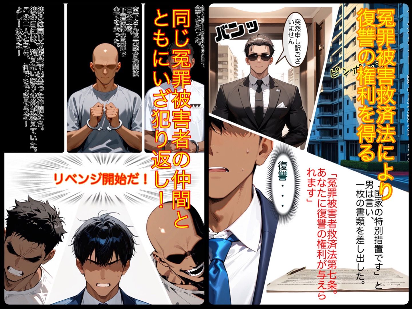 冤罪で全てを失った男達  復讐合法化で仕返しのチャンス！  やられたら犯り返す！！ - サンプル画像 3
