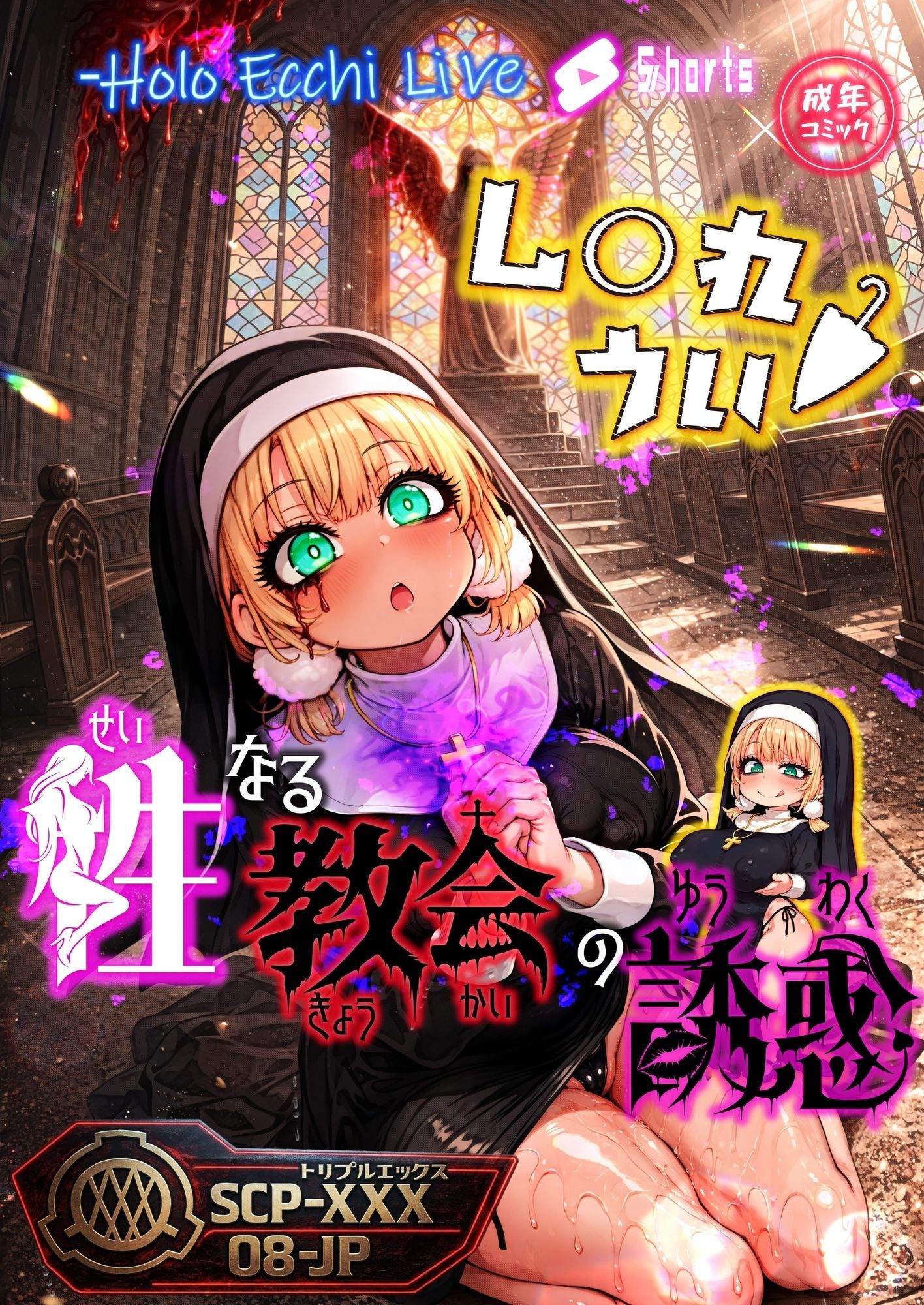 ほろえっちらいぶ し◯れうい 性なる教会の誘惑 SCP-XXX-08-JP - サンプル画像 1