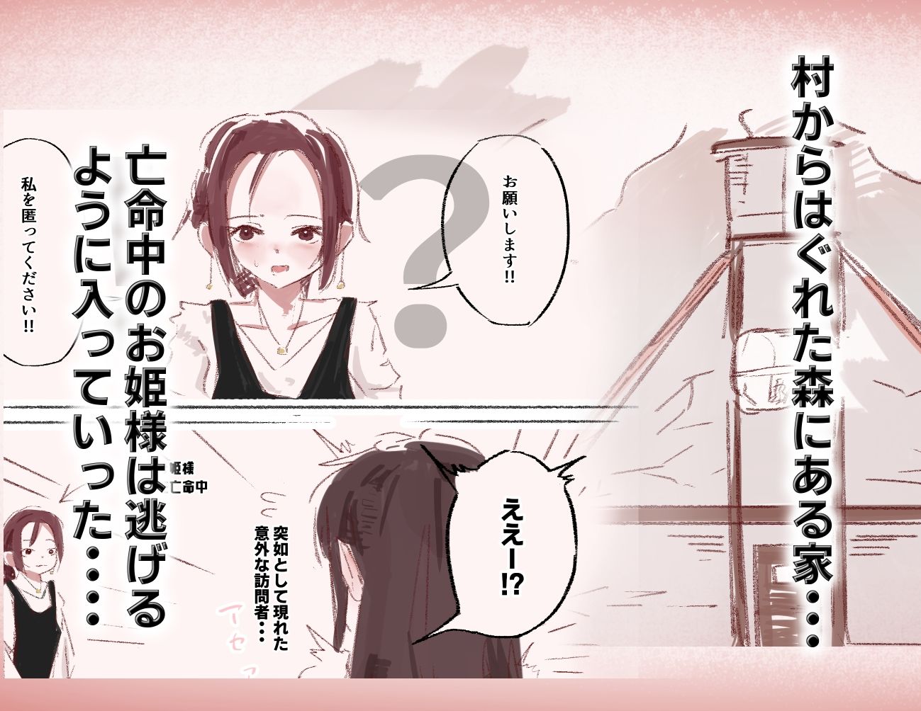 亡命お姫様はふたなりお姉さんのオナホ - サンプル画像 1
