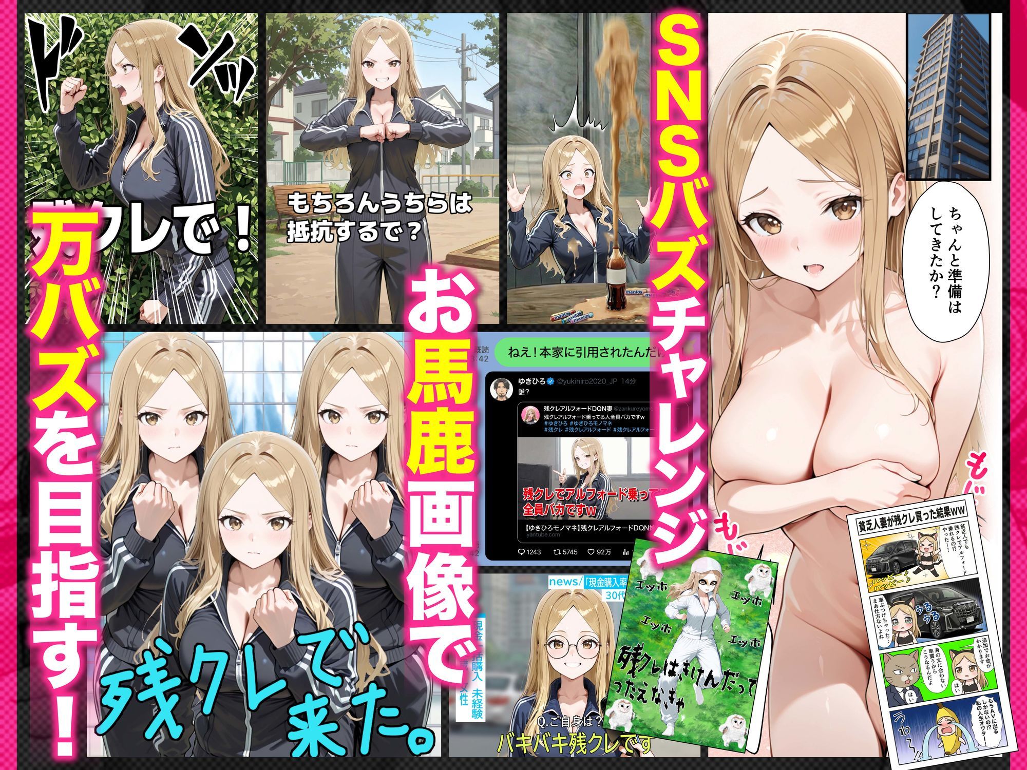 残クレアルフォード元ヤン人妻（32歳3人子持ちママ）NTR PART3（SNSバズチャレンジ編） - サンプル画像 7