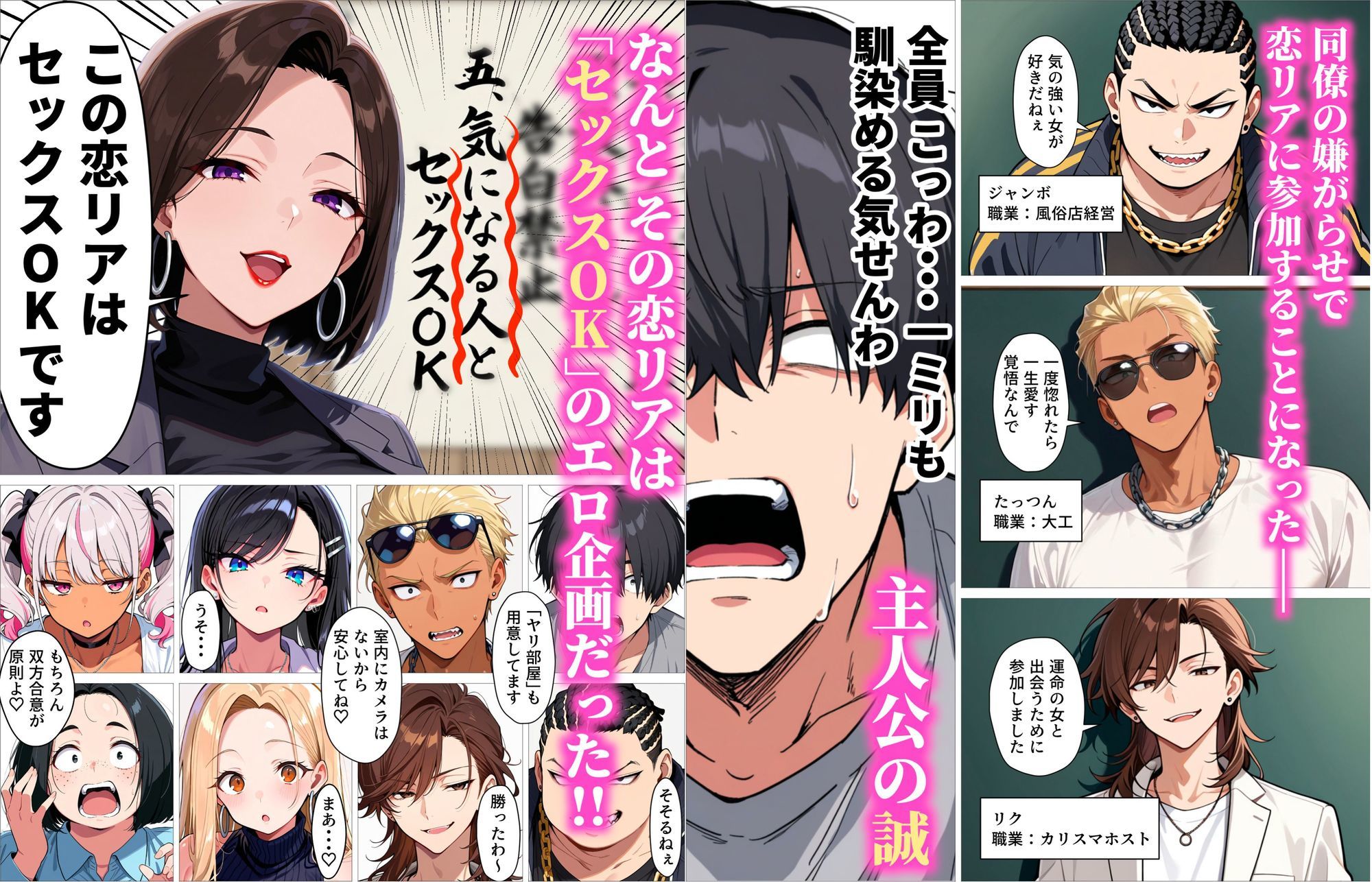 ギャル上等〜「セックスOK」の恋愛リアリティーショーで童貞が巨根無双する話〜 - サンプル画像 3