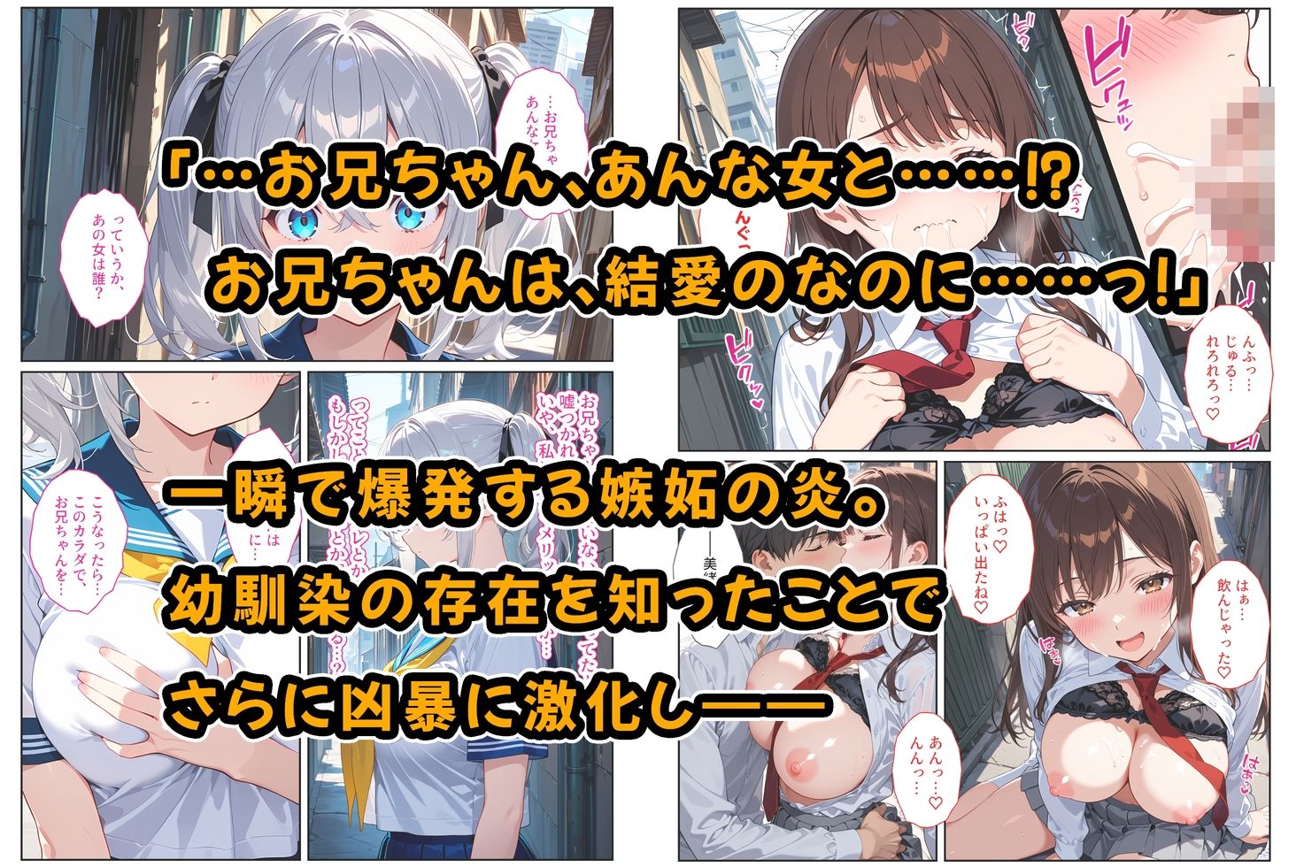 義妹ができたら幼馴染が嫉妬爆発！〜義妹と幼馴染のW爆乳ハーレム中出しセックス〜 - サンプル画像 5