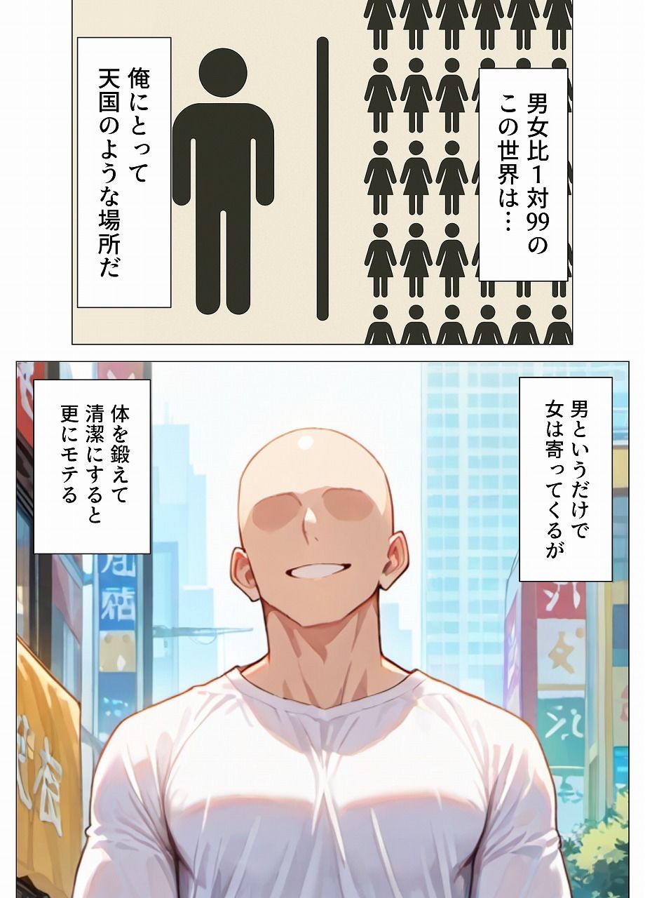 男女比1:99の世界のヤリチン - サンプル画像 2