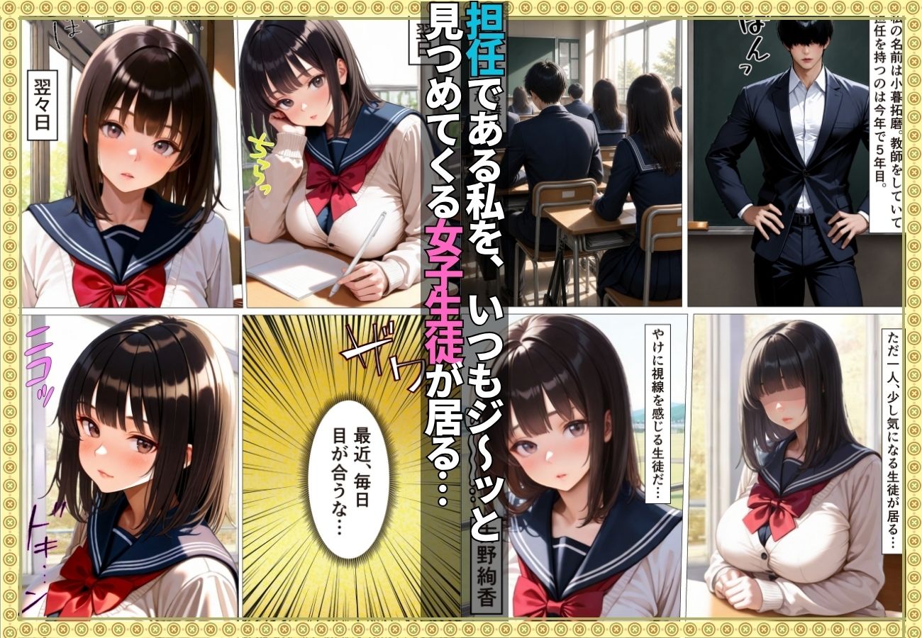 地味な教え子ちゃんにチ〇ポを狩られ教師の私が堕とされた話【漫画】【女子校生】【あまあま】【種付けプレス】【156ページ】 - サンプル画像 1