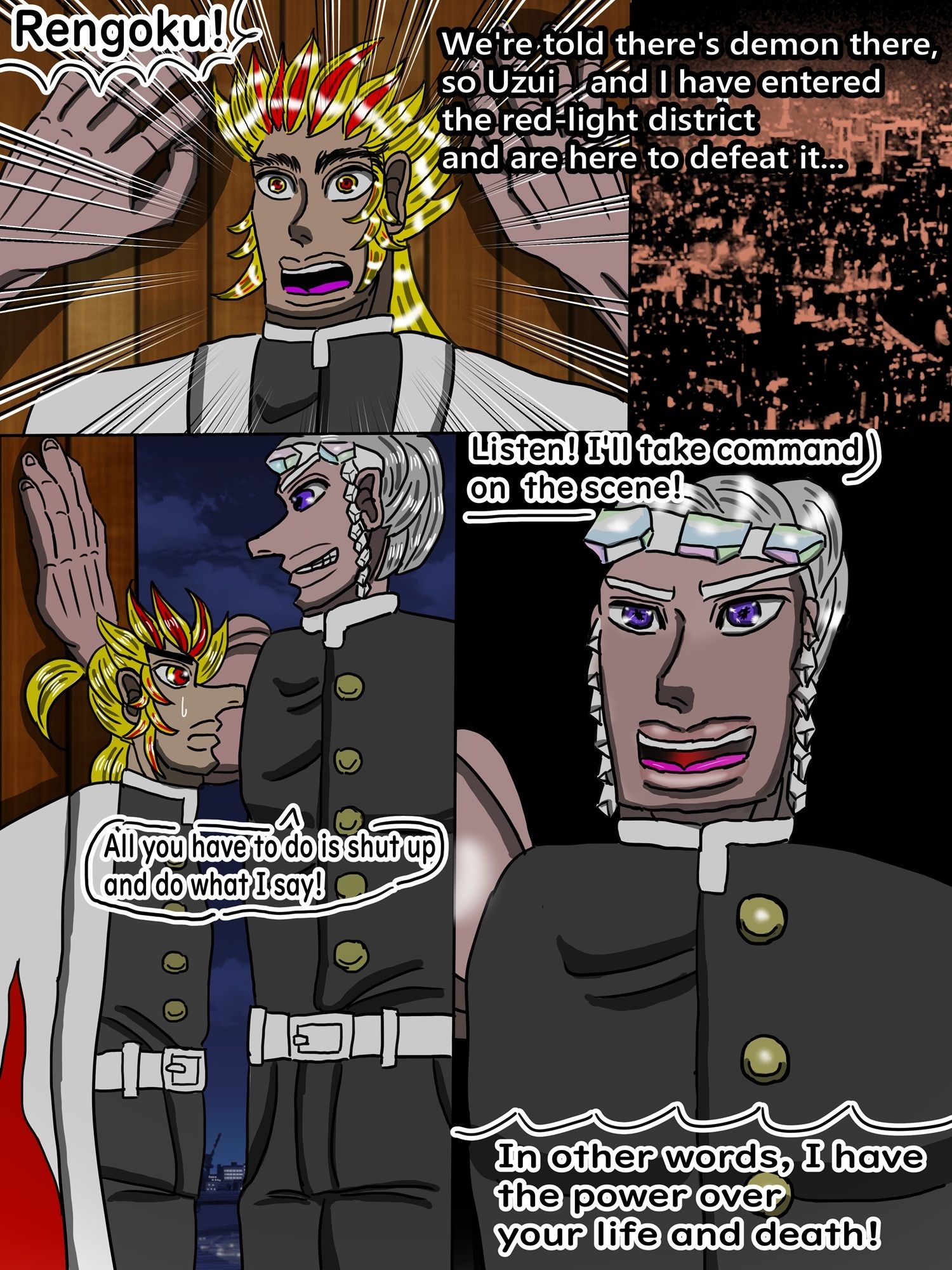 Flame Swordsman and Ninja Indulge in Pleasure  in the Red-Light District - サンプル画像 2