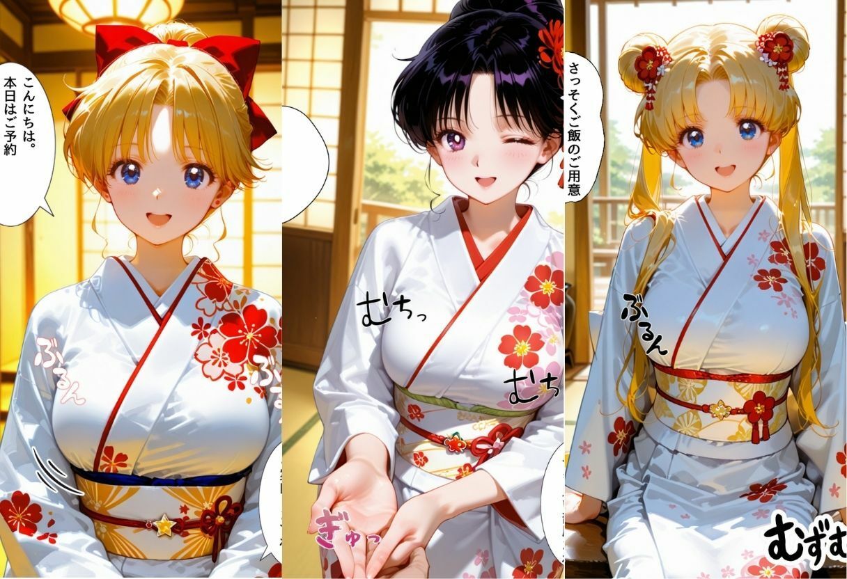 ゆけむり温泉旅館の女将さんをデカチンでメス堕ちさせた話 セーラー◯ーン編 - サンプル画像 1