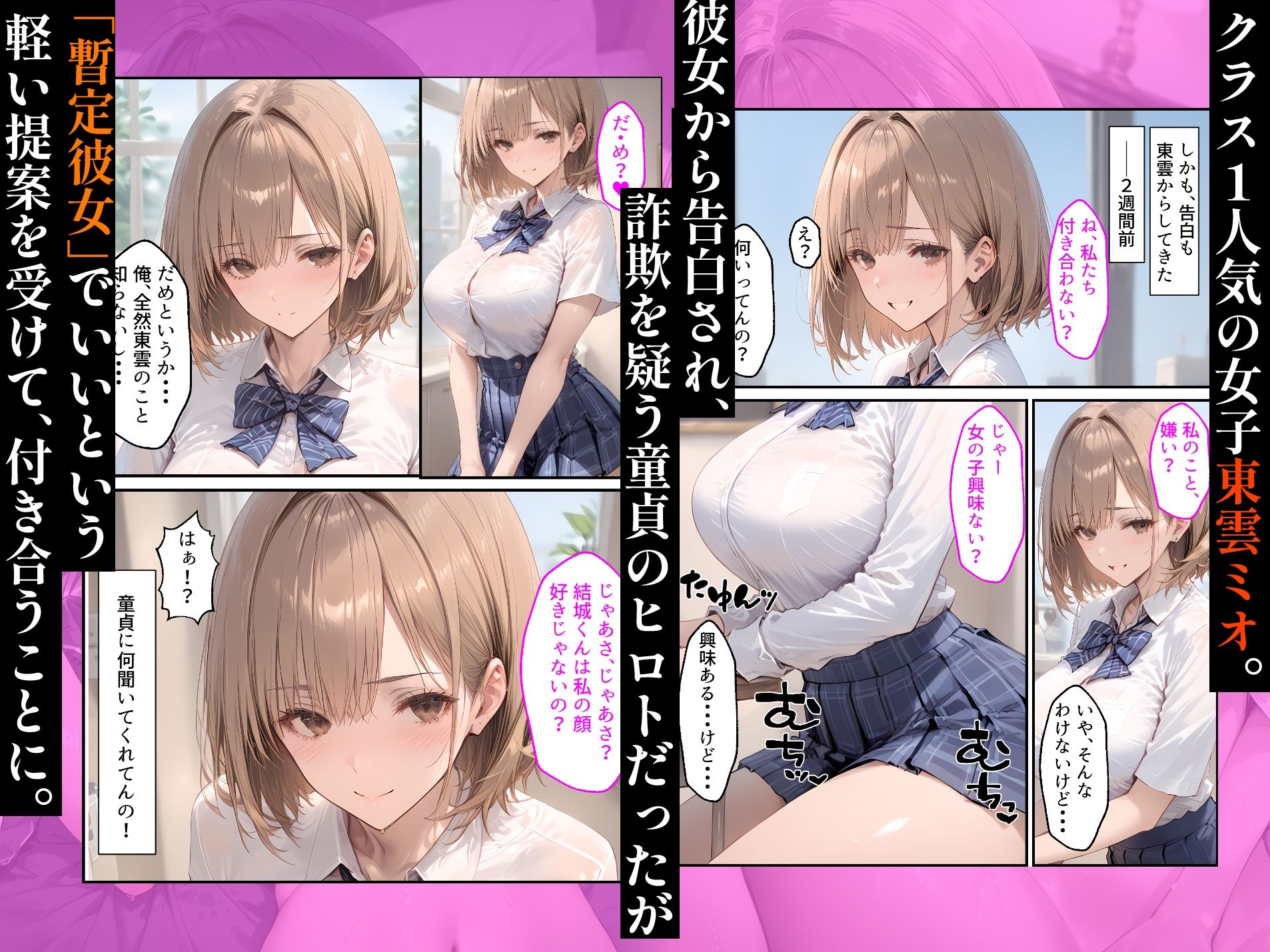 【漫画】幼なじみとの浮気で人生初セックスしたら、嫉妬した彼女の中出しおねだりが止まらない話 - サンプル画像 2